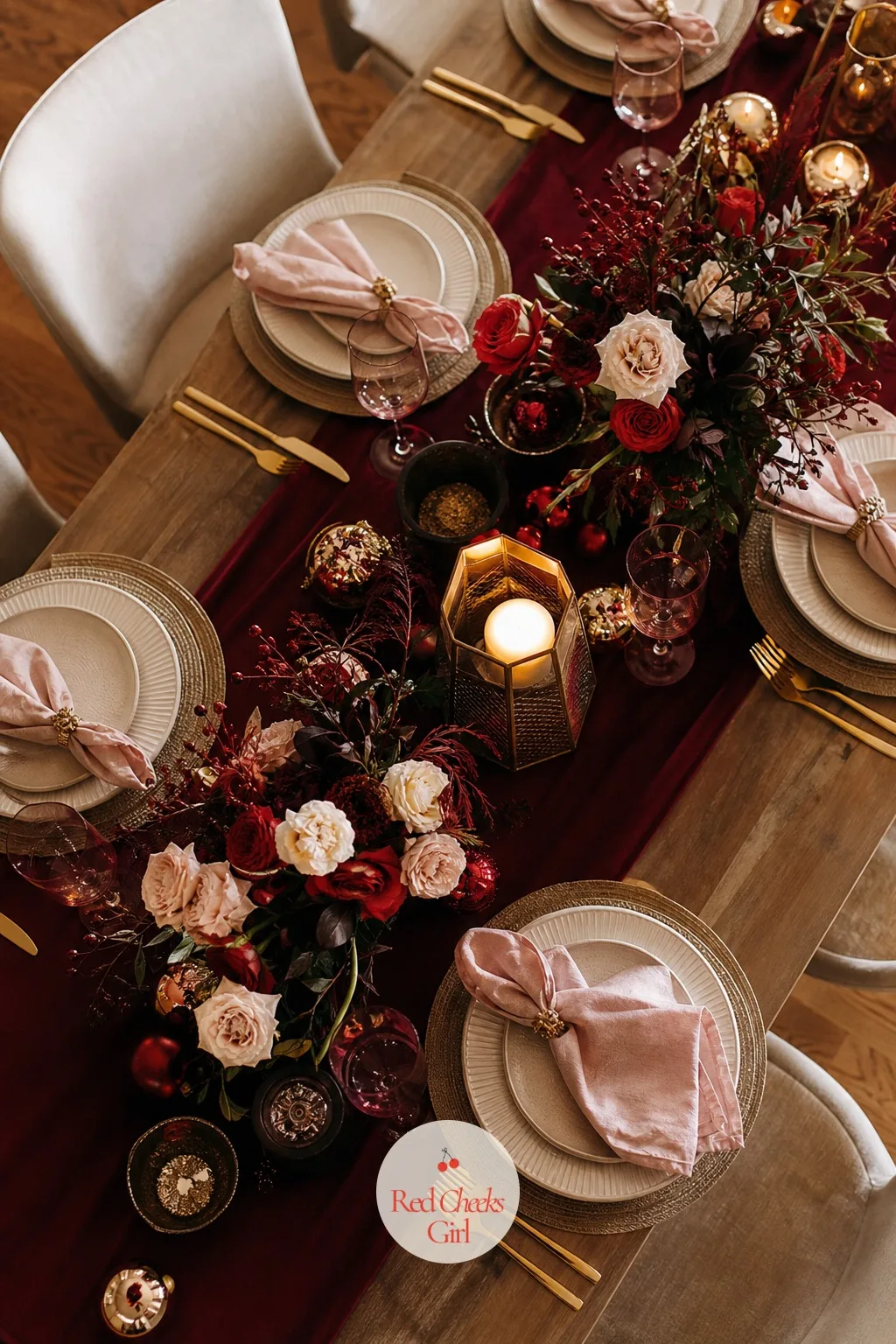 The Table Setting, Dressed for the After-Party — Nobody wants a tablecloth that looks like it belongs to someone's grandmother, and nobody wants bare wood