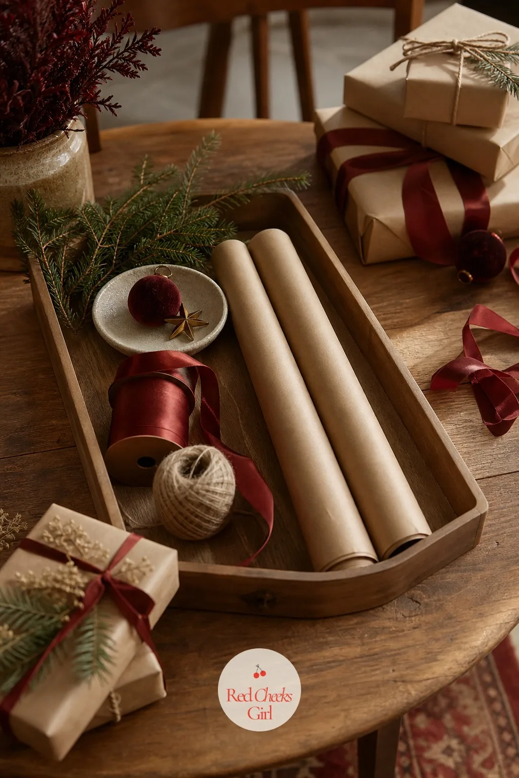 The Wrapping Station, Two Rolls Deep — A wrapping station that lives in a corner for a weekend beats one that takes over the dining table for a month. Taylor
