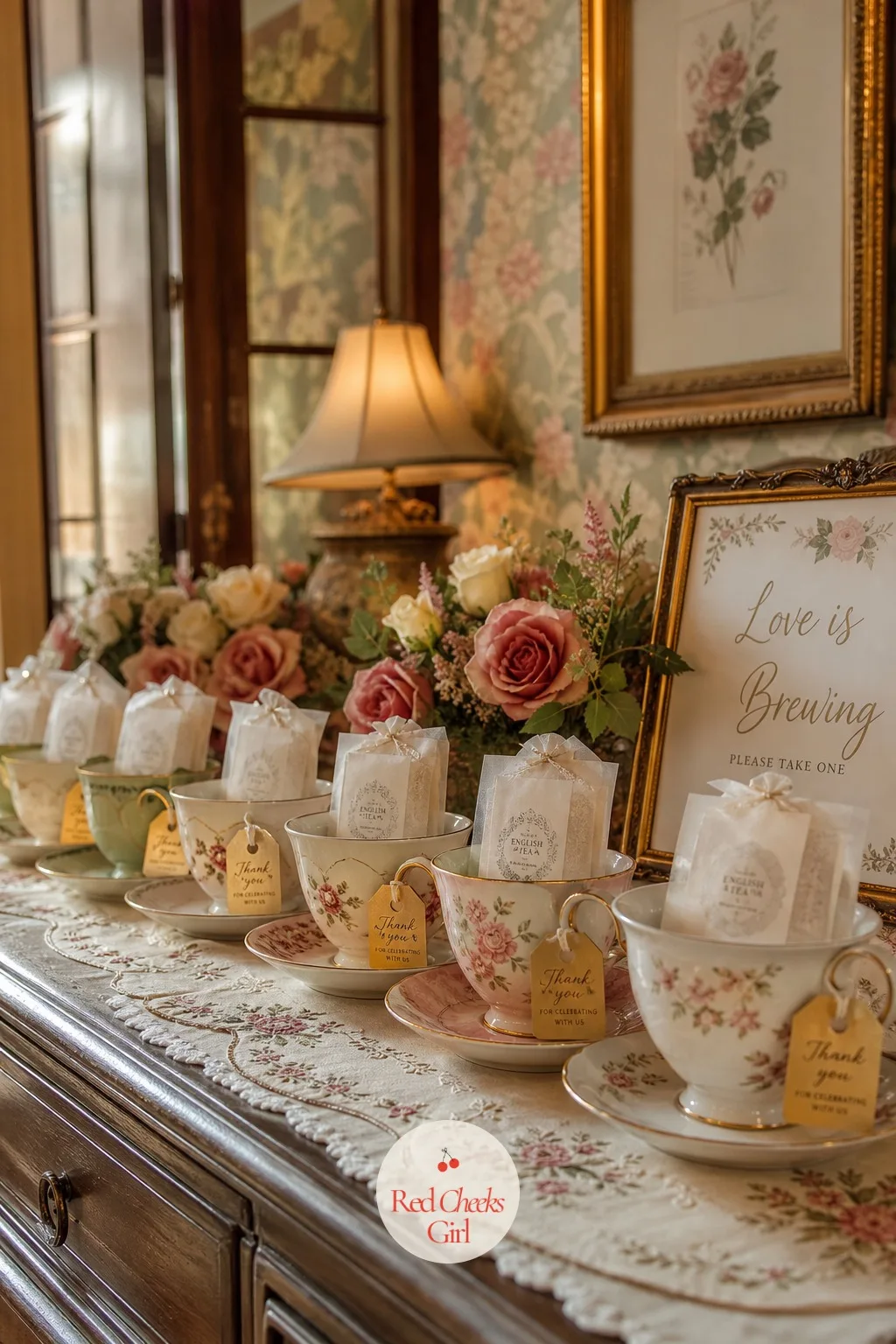 Tea Bag Favors — The last thing in her hand on the way out should still taste like the party. Tea party bridal shower ideas