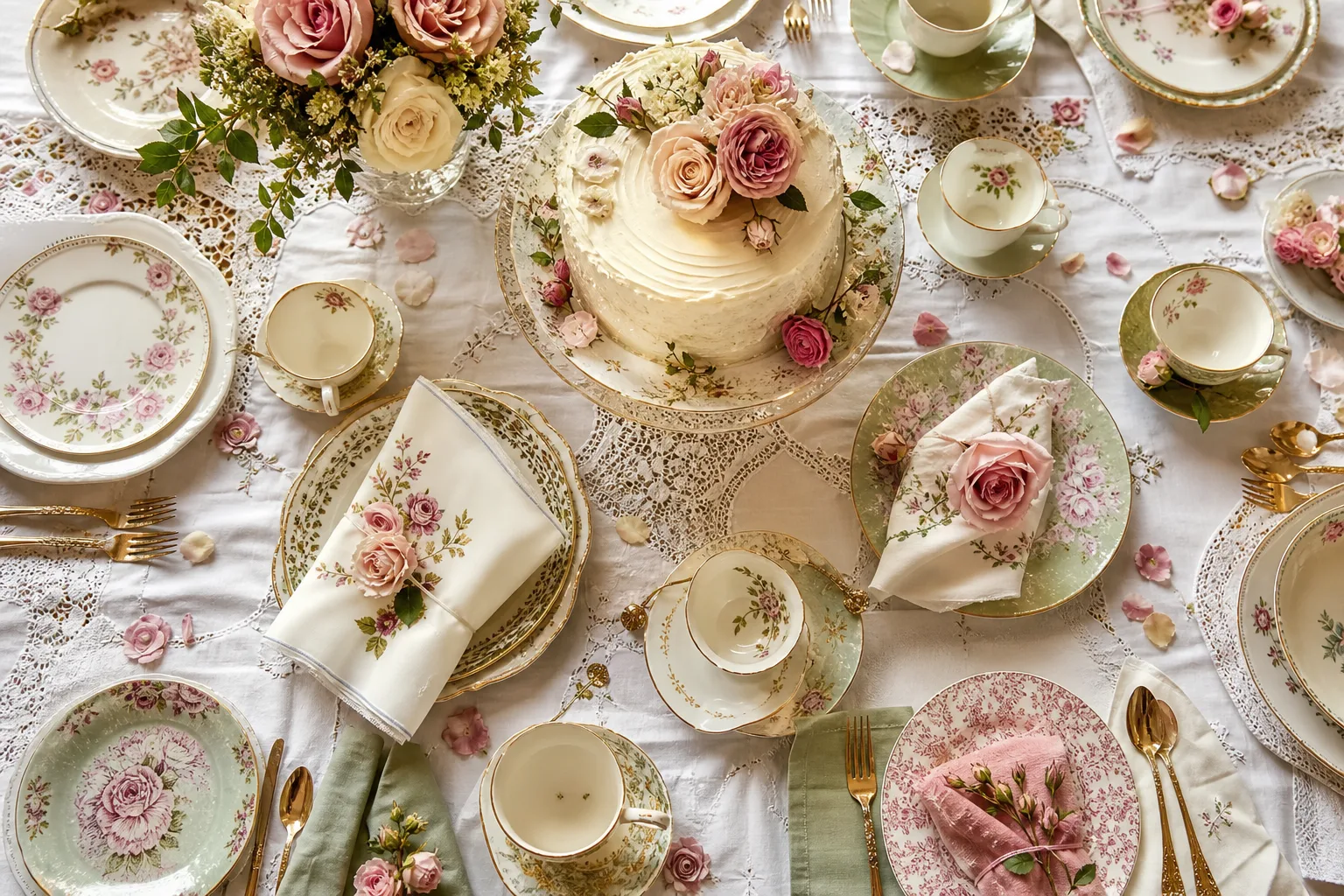 25 Tea Party Bridal Shower Ideas With Mismatched Vintage China