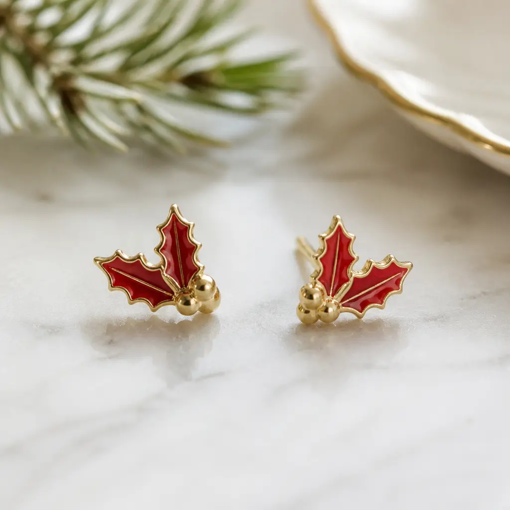 Holiday Earrings — A small pair of enamel earrings in a festive shape lets her join in the holiday spirit on theme days without a single novelty sweater