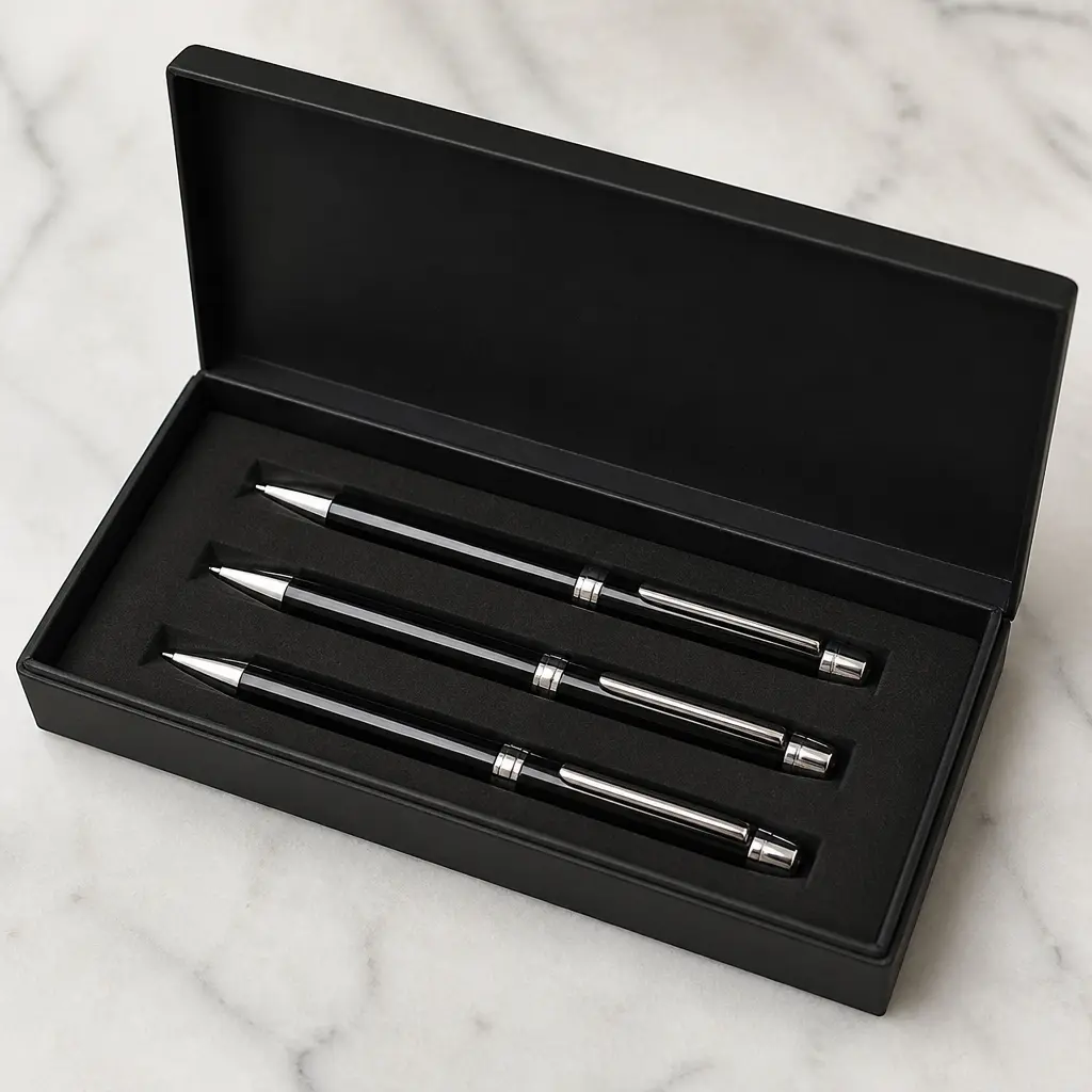 Nice Pen Set — She signs a hundred forms a week with whatever pen is closest, usually one that is running dry. Teacher christmas gift ideas