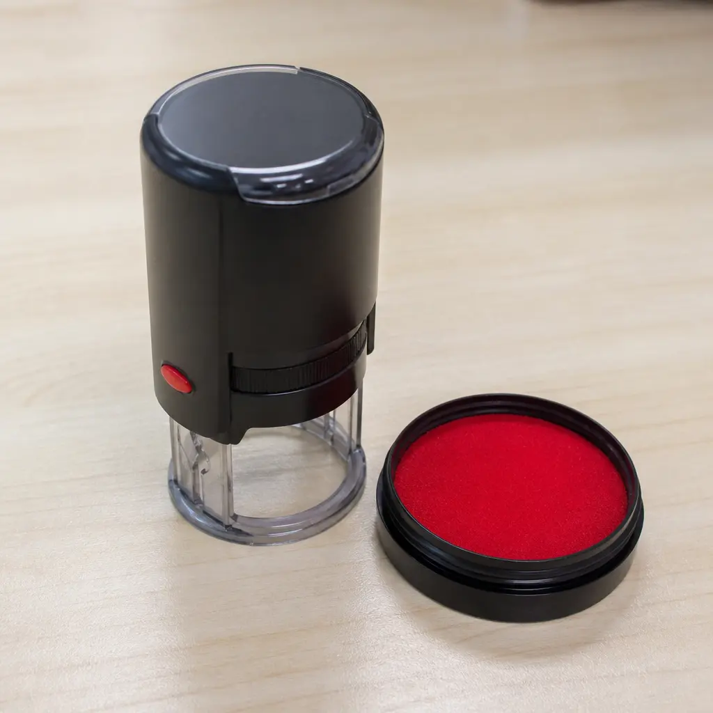 Self-Inking Stamp — She grades a stack of papers every single night, and a custom stamp turns that last page into a small moment the student actually looks