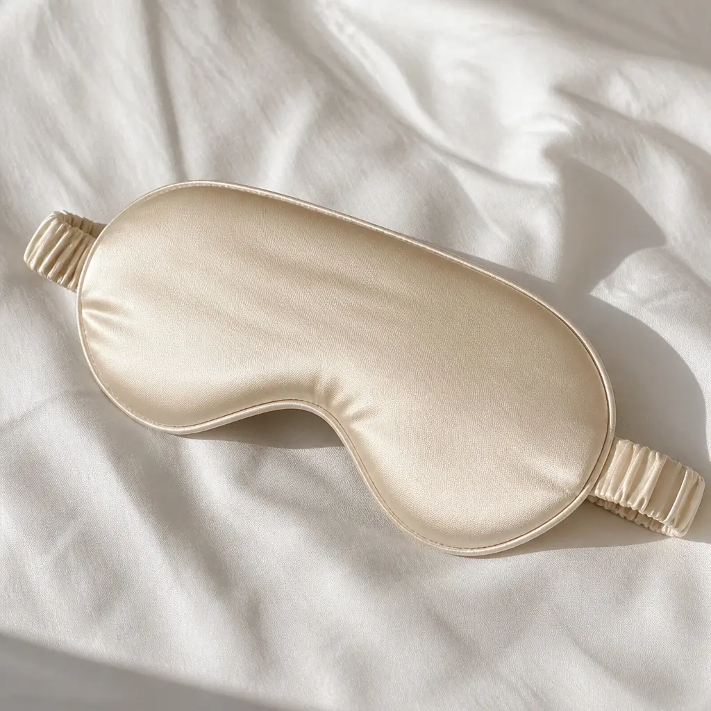 Silk Eye Mask — She falls asleep running tomorrow's lesson plan in her head, and silk against closed eyes is one small, physical signal to stop. Teacher
