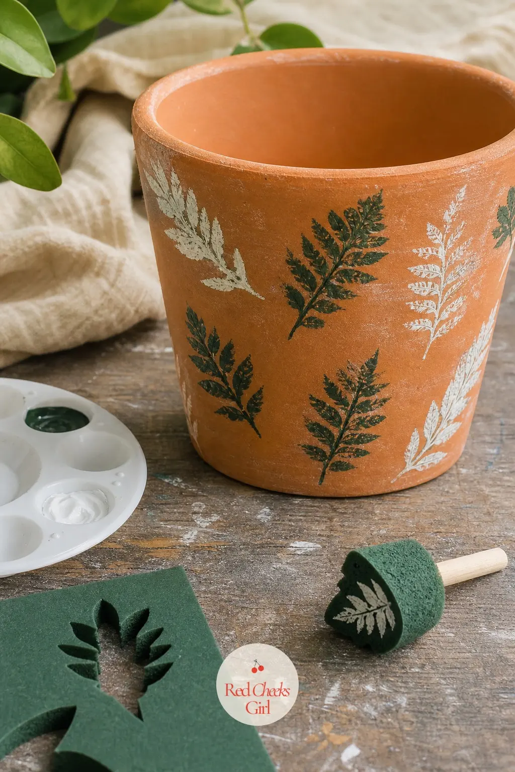 6. Hand-Stamped Patterns With Foam