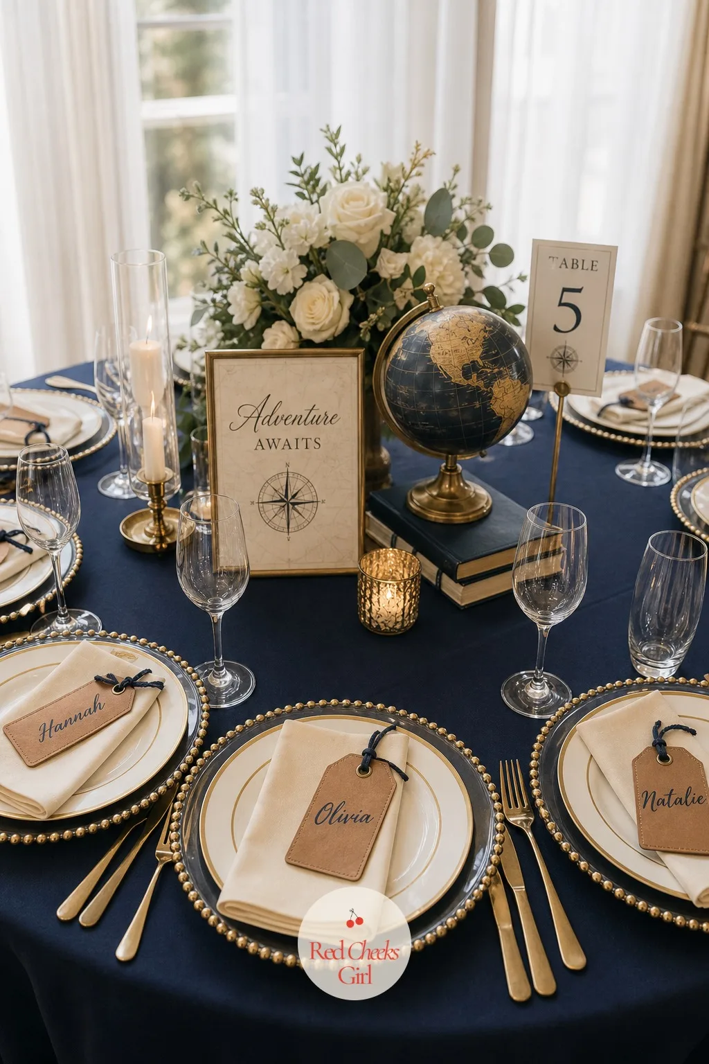 Luggage Tags as Place Cards — A place card usually does one job and then goes in the bin before the appetizer arrives. Travel bridal shower theme