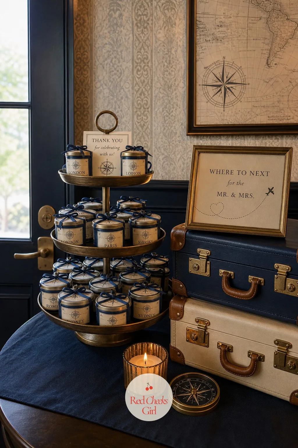Travel Candle Favors — Most favor bags get left in the car before the driveway, forgotten by the second errand. Travel bridal shower theme