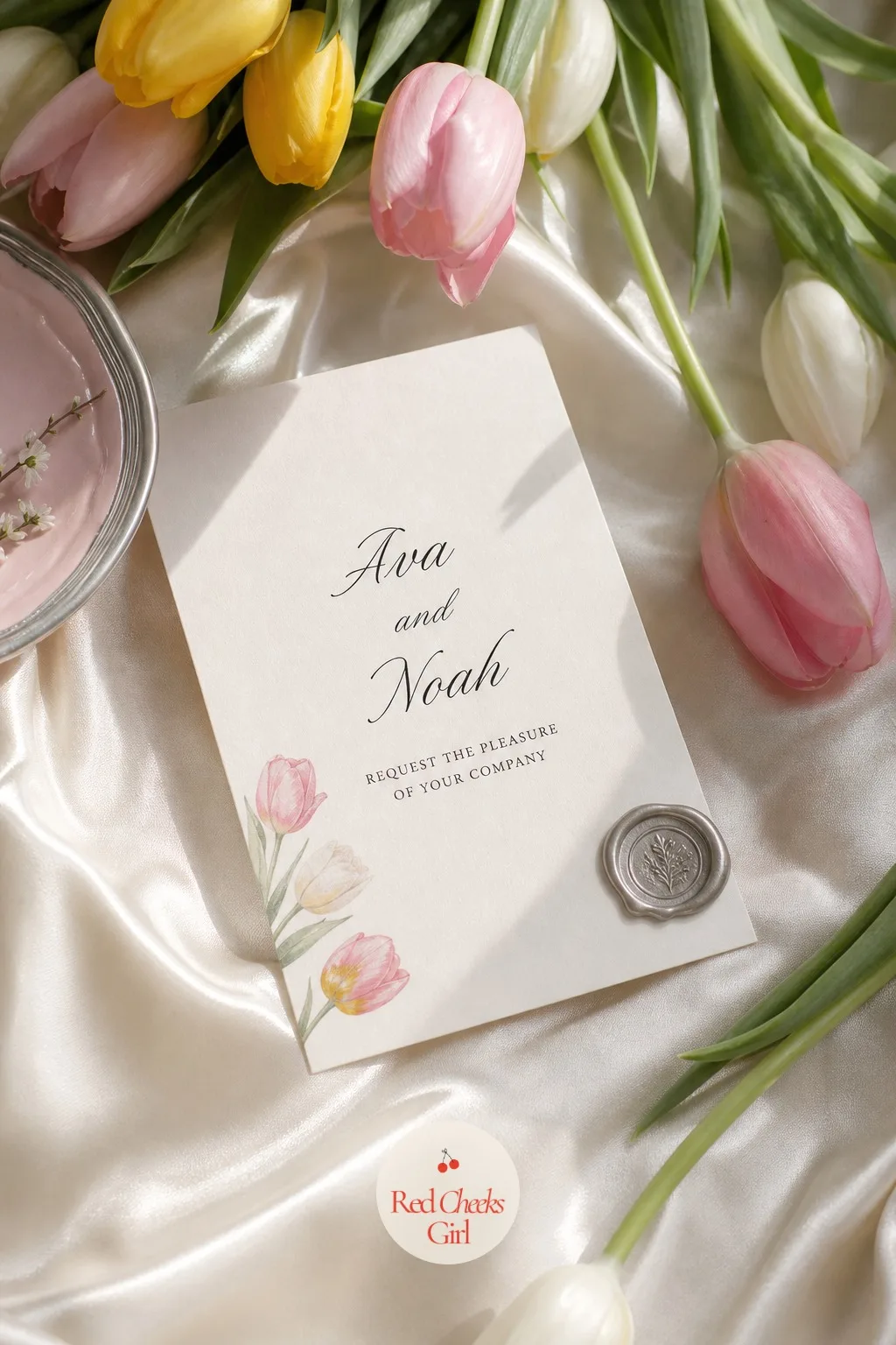 The Invitation That Sets Up the Palette — An invitation is the first thing a guest holds from this wedding and often the last thing they keep from it, tucked