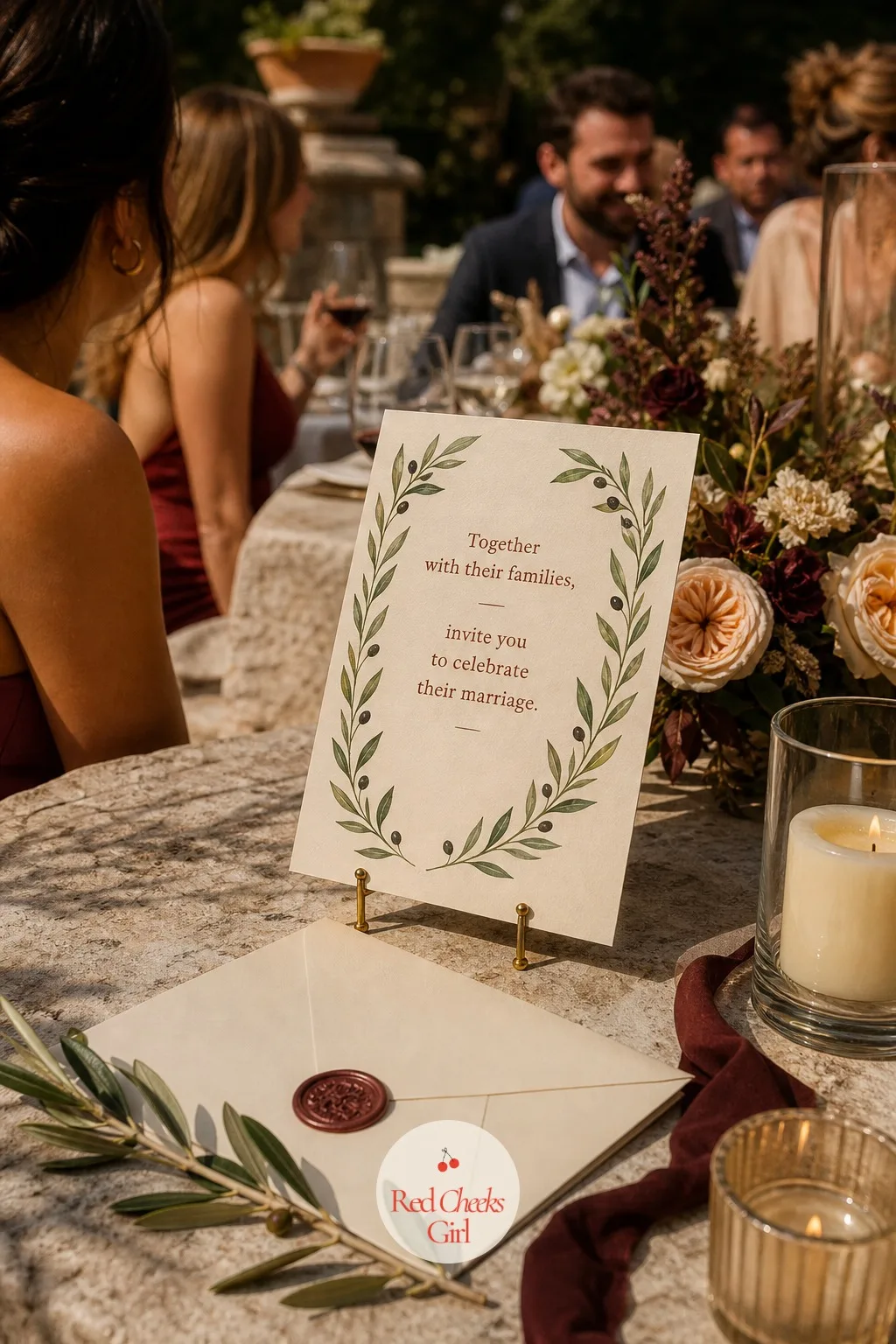 The Invitation That Sets the Scene — Before anyone sees the terrace or tastes the bread, the invitation is the first small object that has to carry the whole
