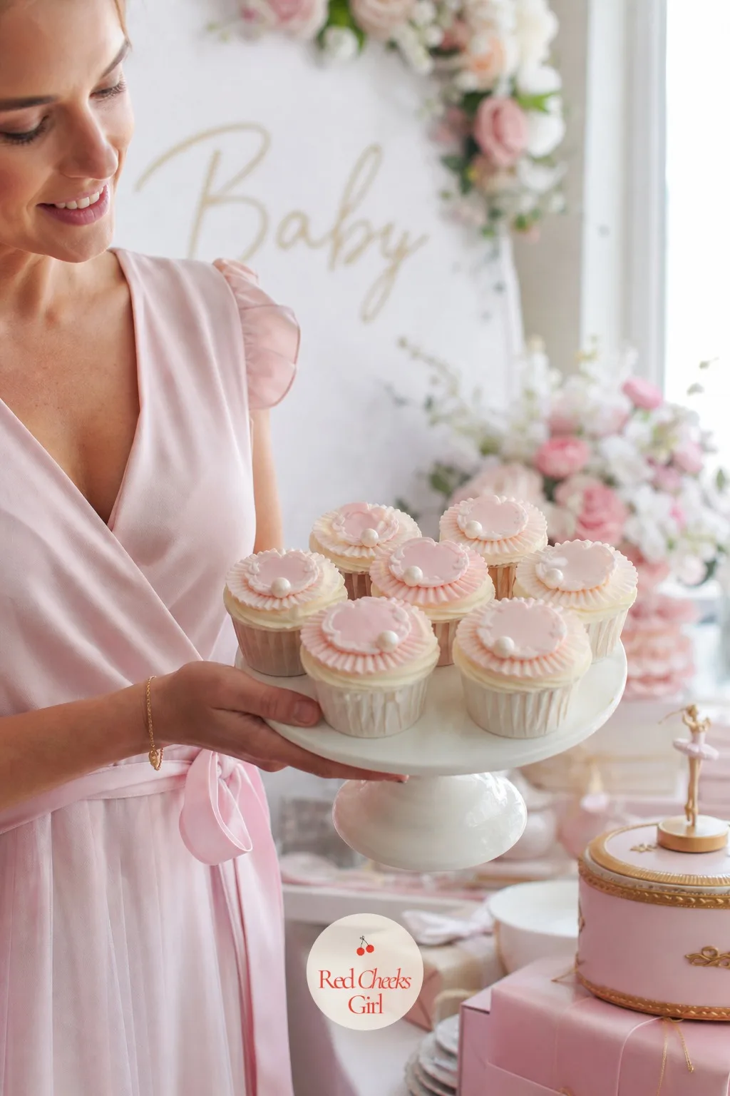 Fondant Tutu Cupcakes — Cupcakes feel like the safe, slightly boring choice next to a showpiece cake. Tutu baby shower theme
