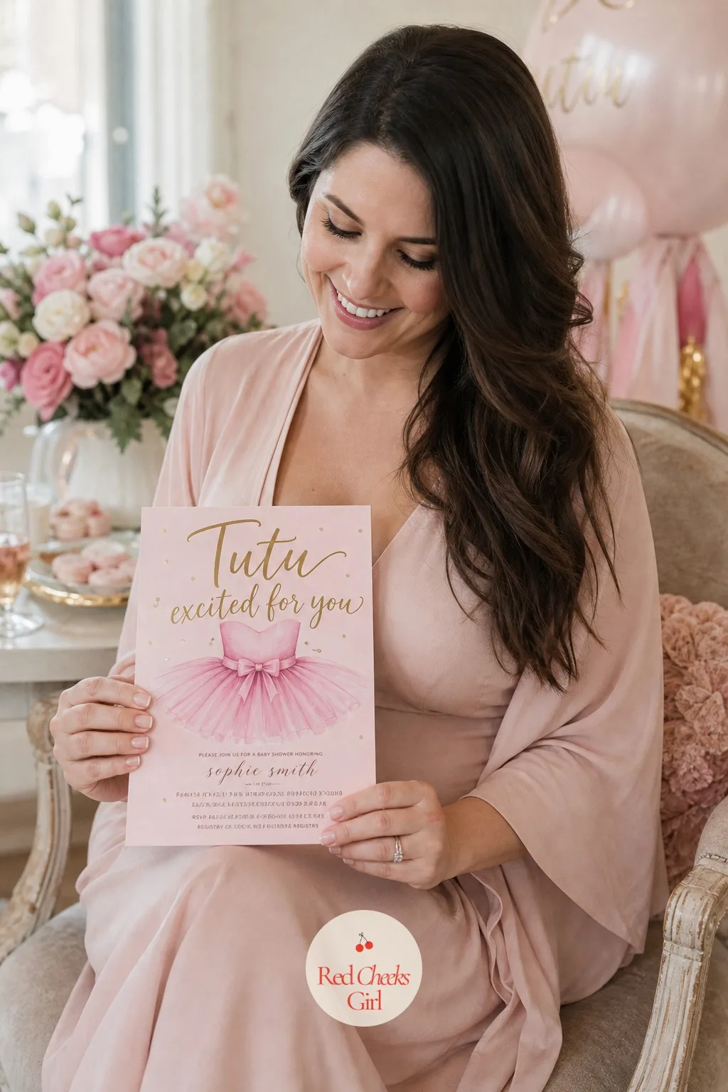 "Tutu Excited for You" Watercolor Invitation — She will worry that a paper invitation feels like extra work nobody asked for. Tutu baby shower theme
