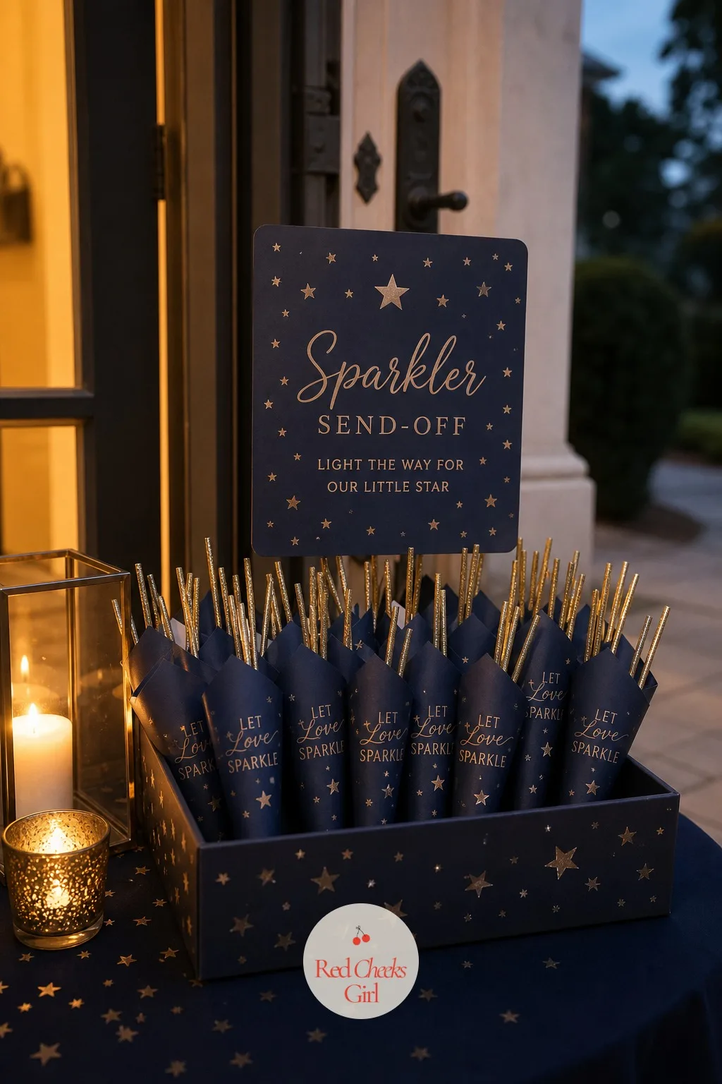 Sparkler Send-Off Cones — A goodie bag of candy gets eaten in the car and forgotten by the next day. Twinkle twinkle gender reveal