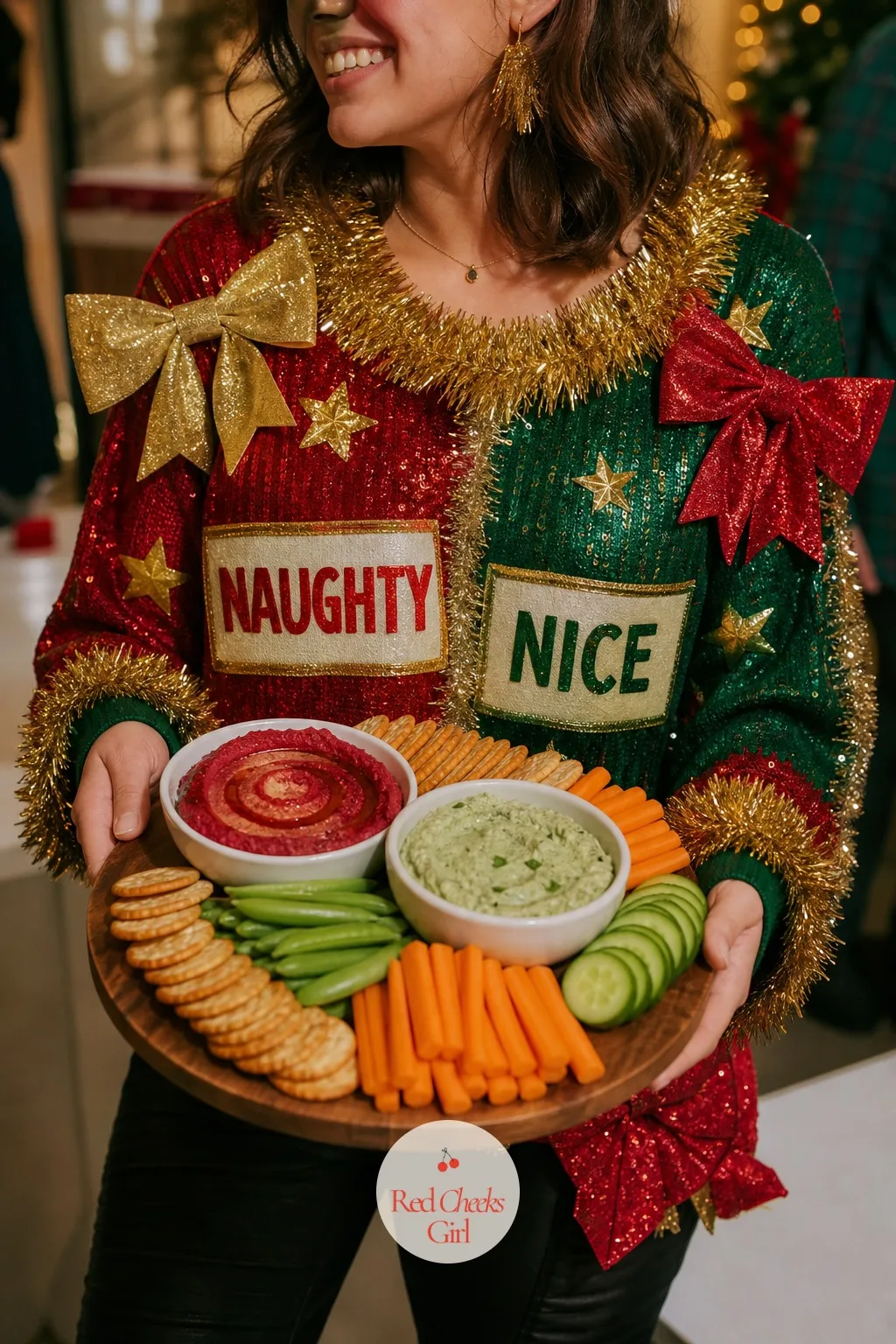 Naughty And Nice Dip Duo — One dip is never enough for a room full of opinions. Ugly christmas sweater party ideas