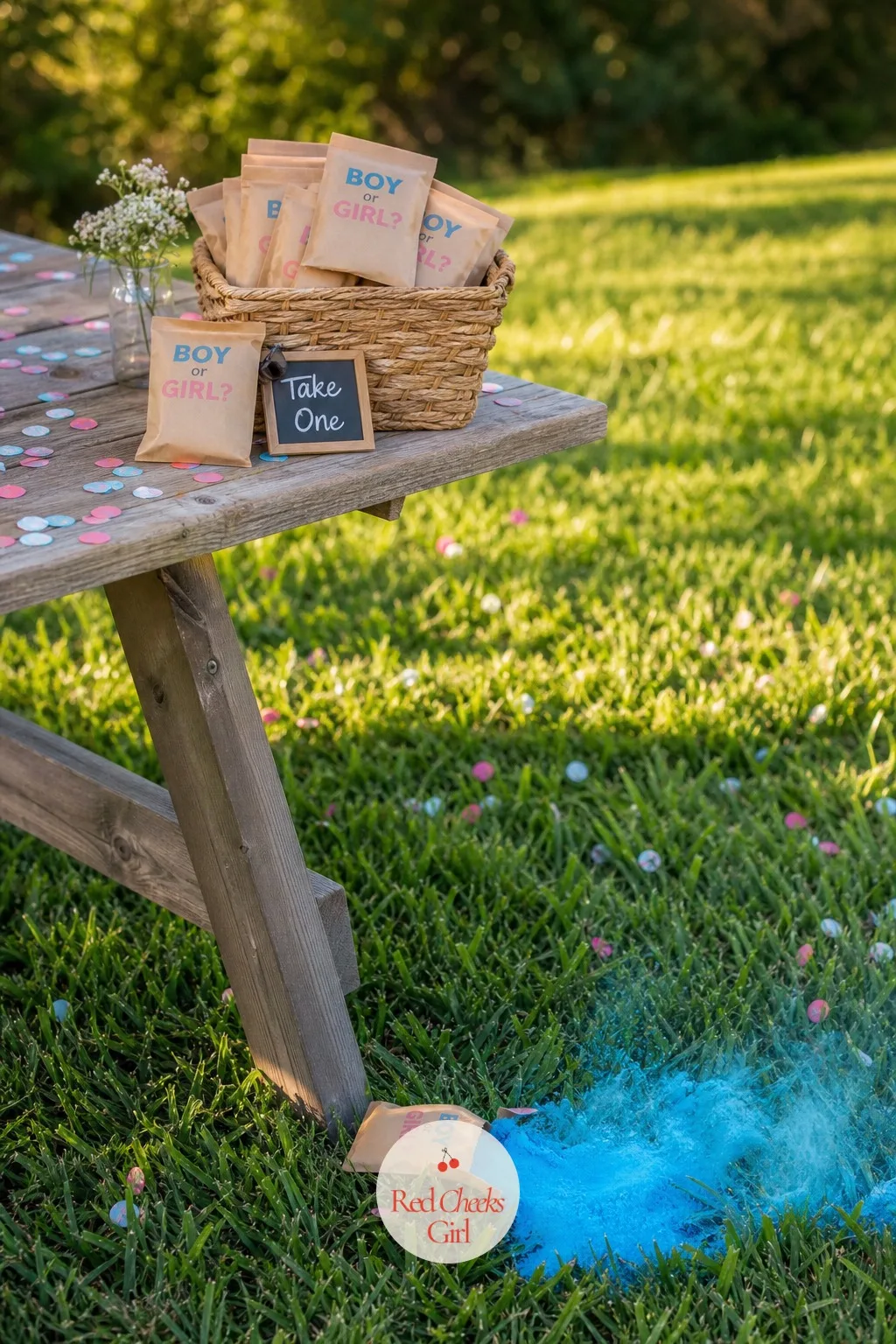 Color Powder Pouch Toss — Small paper pouches sit stacked in a basket, light enough to throw underhand, and the one that lands just right coats whoever catches