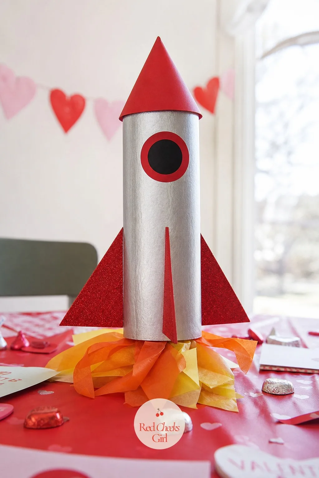Blast-Off Rocket — Rockets reward height, so reach for a tube rather than a flat box. Valentine box ideas for school