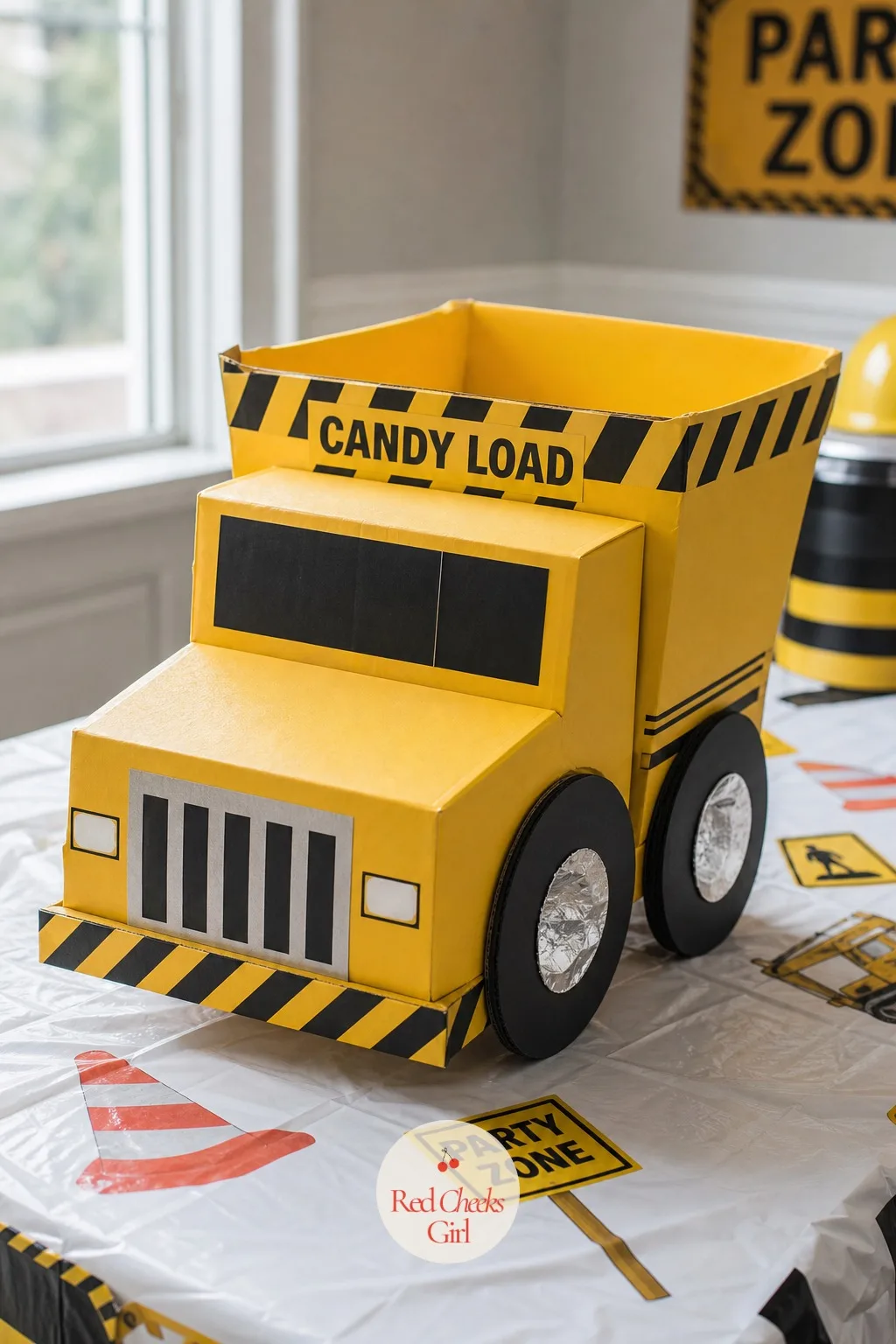 Construction Dump Truck — A dump truck earns points for looking genuinely heavy. Valentine box ideas for school
