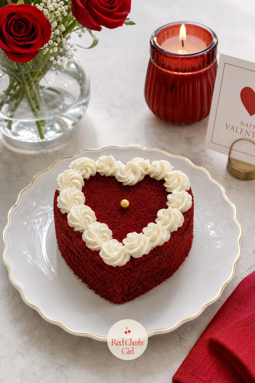 Heart Shaped Mini Red Velvet Cake — This is the one to make alongside the big red velvet showstopper when one person in the house wants their own without
