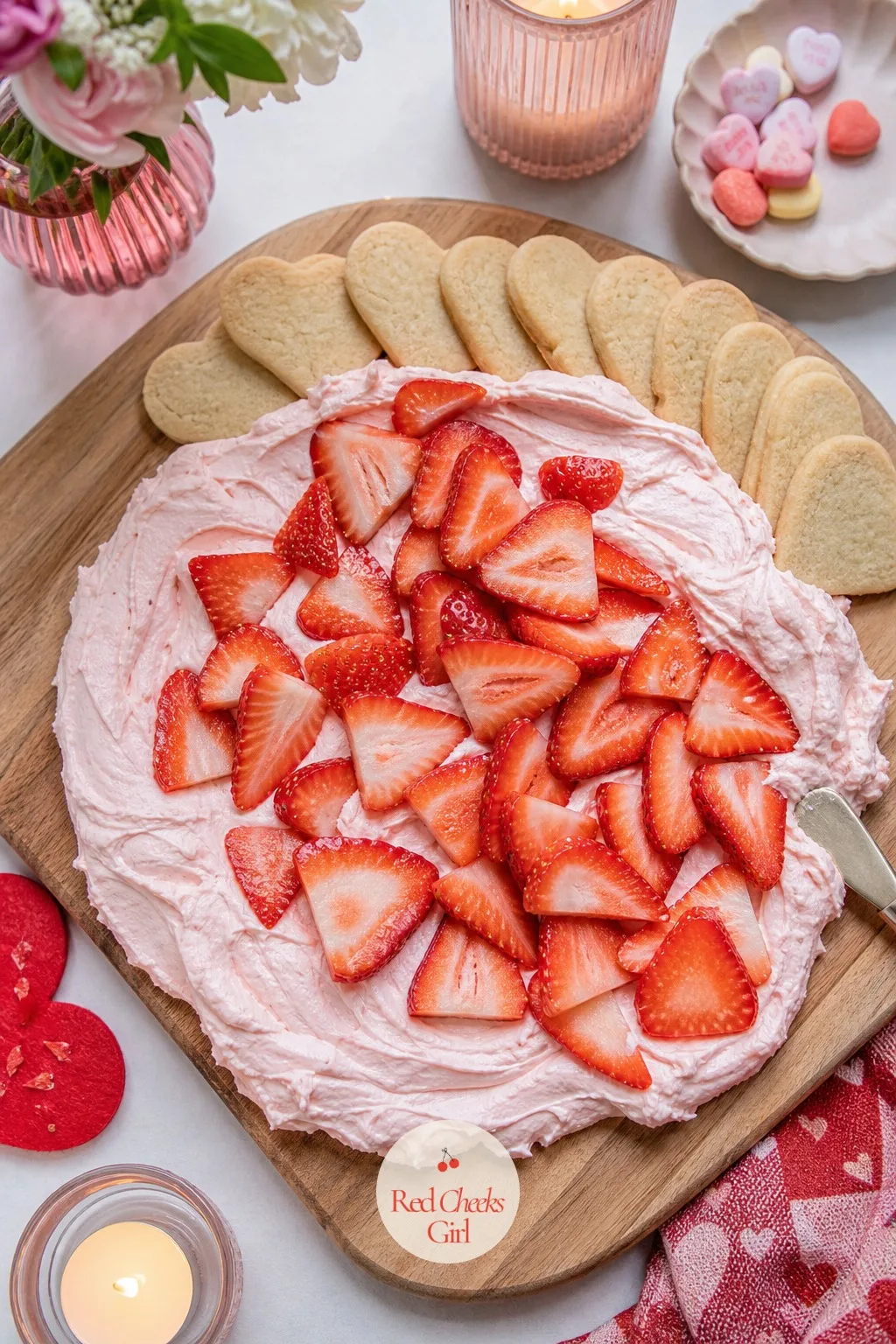 Strawberry Butter Board — Plain butter boards confuse people who were not expecting savoury. Valentine charcuterie board