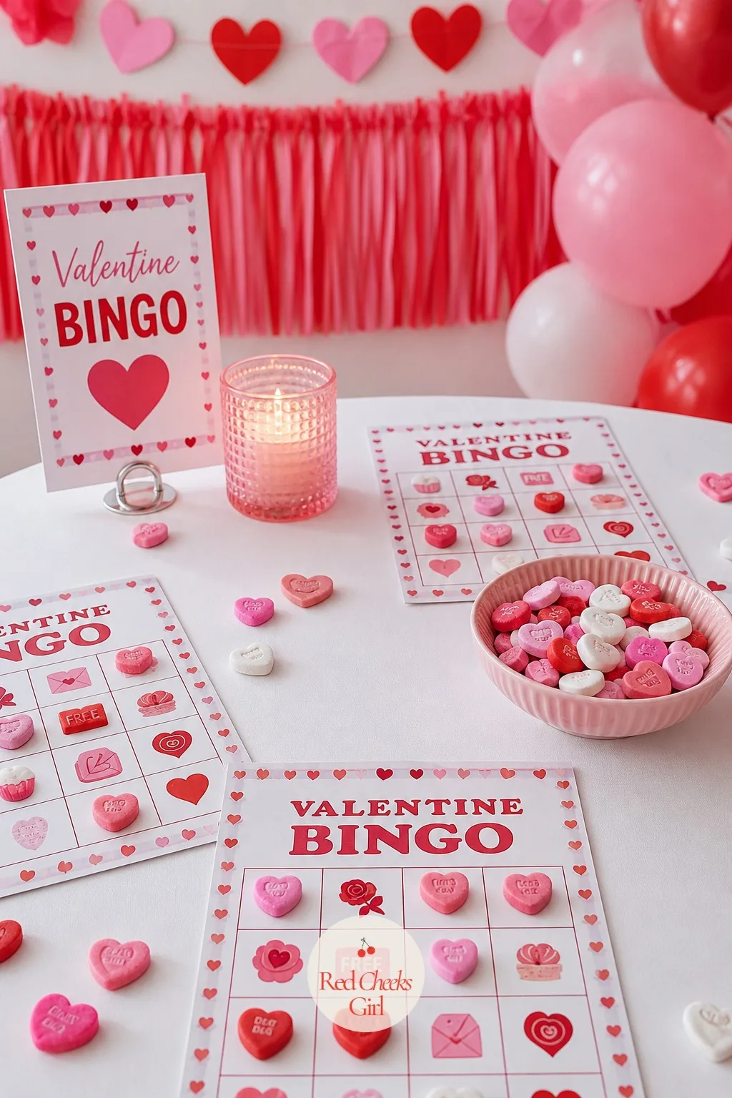 Valentine Bingo — Bingo earns its spot at every class party because it needs no explanation, every kid already knows the rules, which means the station runs