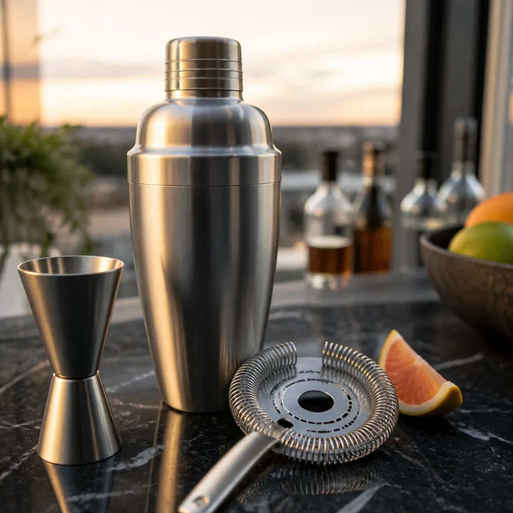 Cocktail Shaker Set — If the whiskey glasses above cover sipping, this covers the making. Valentine gifts for boyfriend