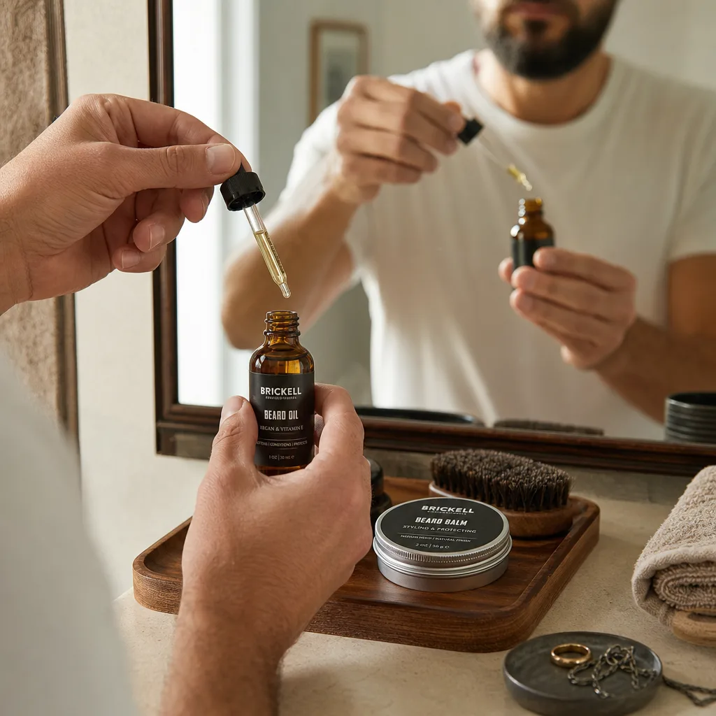Beard Grooming Kit — A bath and beard kit with a wash, an oil and a balm, built for the daily two minute routine after a shower rather than a once a year