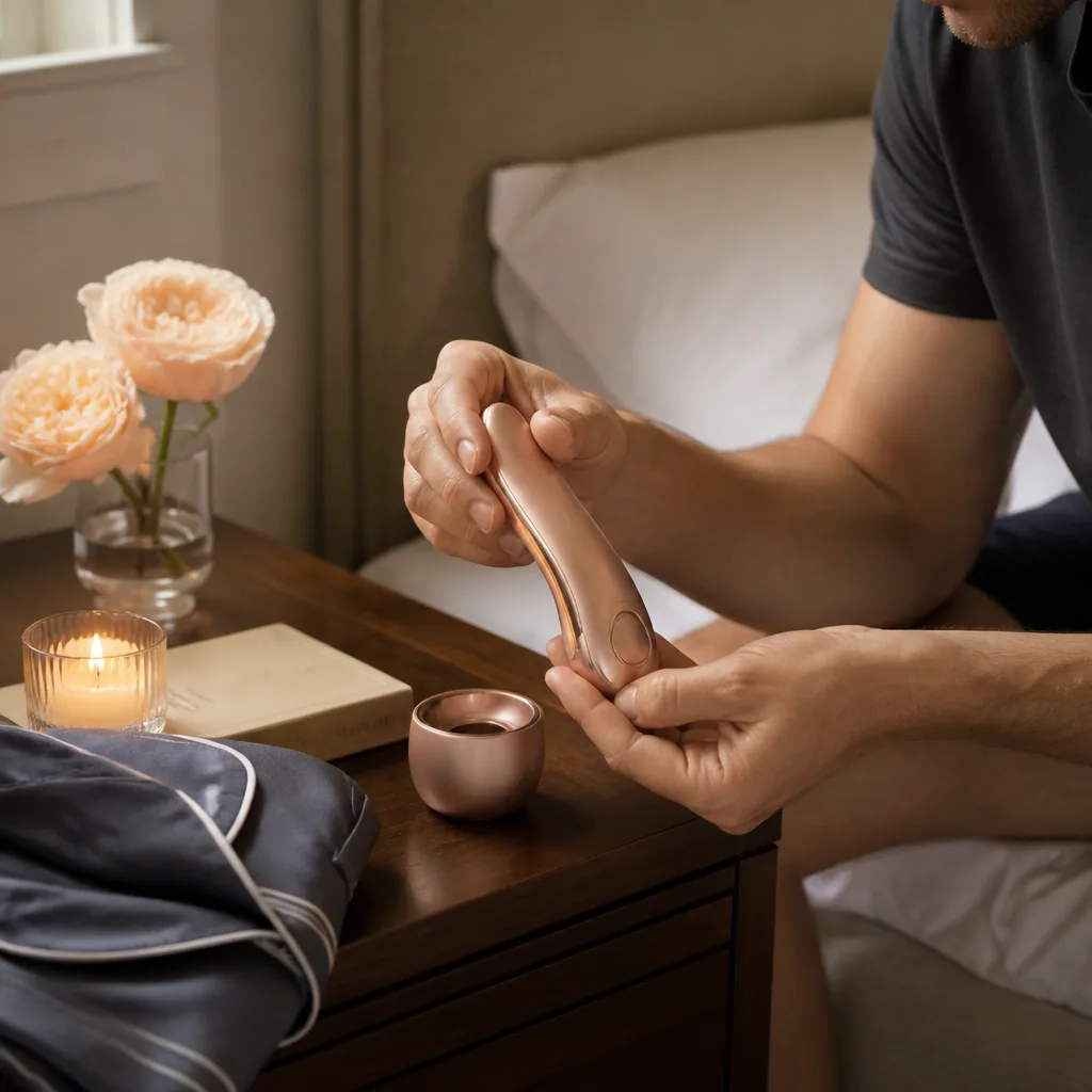 Couples Wearable Toy — A wearable toy built for two, controlled from a remote or a phone app during intimacy, aimed at long-term couples who want to shake up a