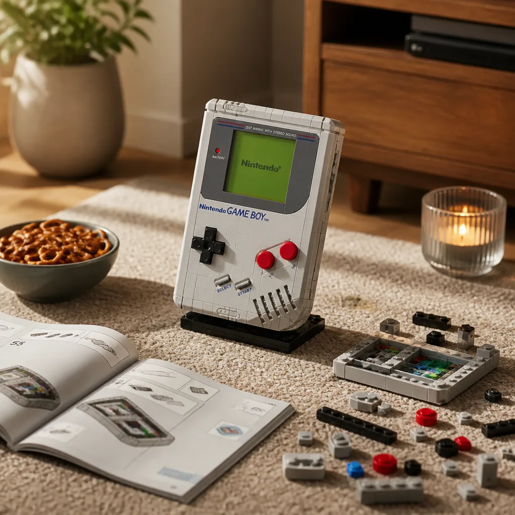 Retro Handheld Building Set — A building brick set shaped like a classic handheld console, the kind of project that takes a couple of hours and turns into an