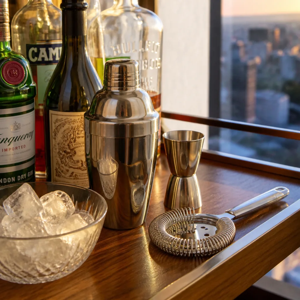Cocktail Bar Tool Kit — He makes a decent drink already but is still measuring by eye and guessing the rest. Valentine gifts for husband