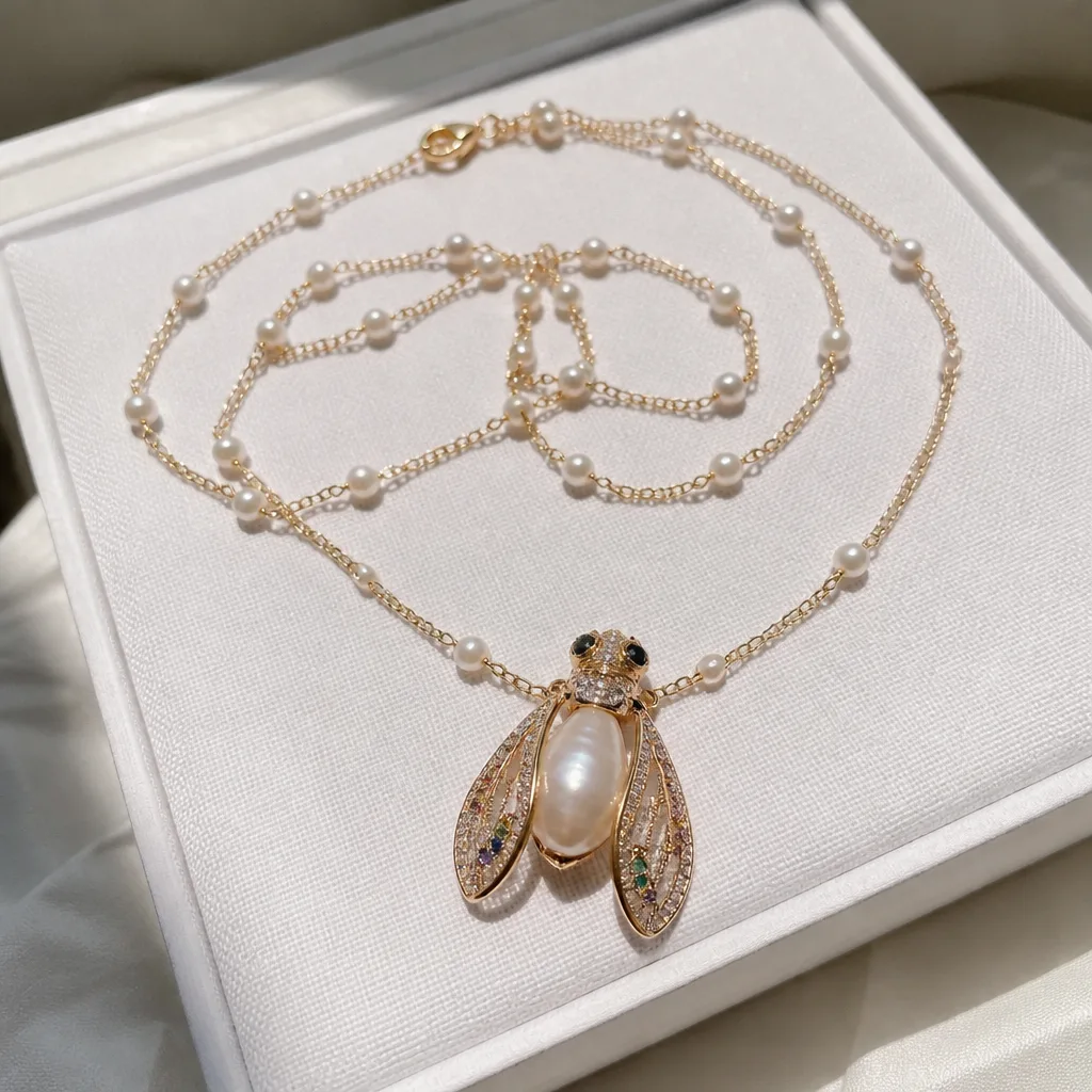 Cicada Pearl Necklace — Some necklaces are jewelry, and some come with a story attached, this one leans toward the second kind. Valentine gifts for wife