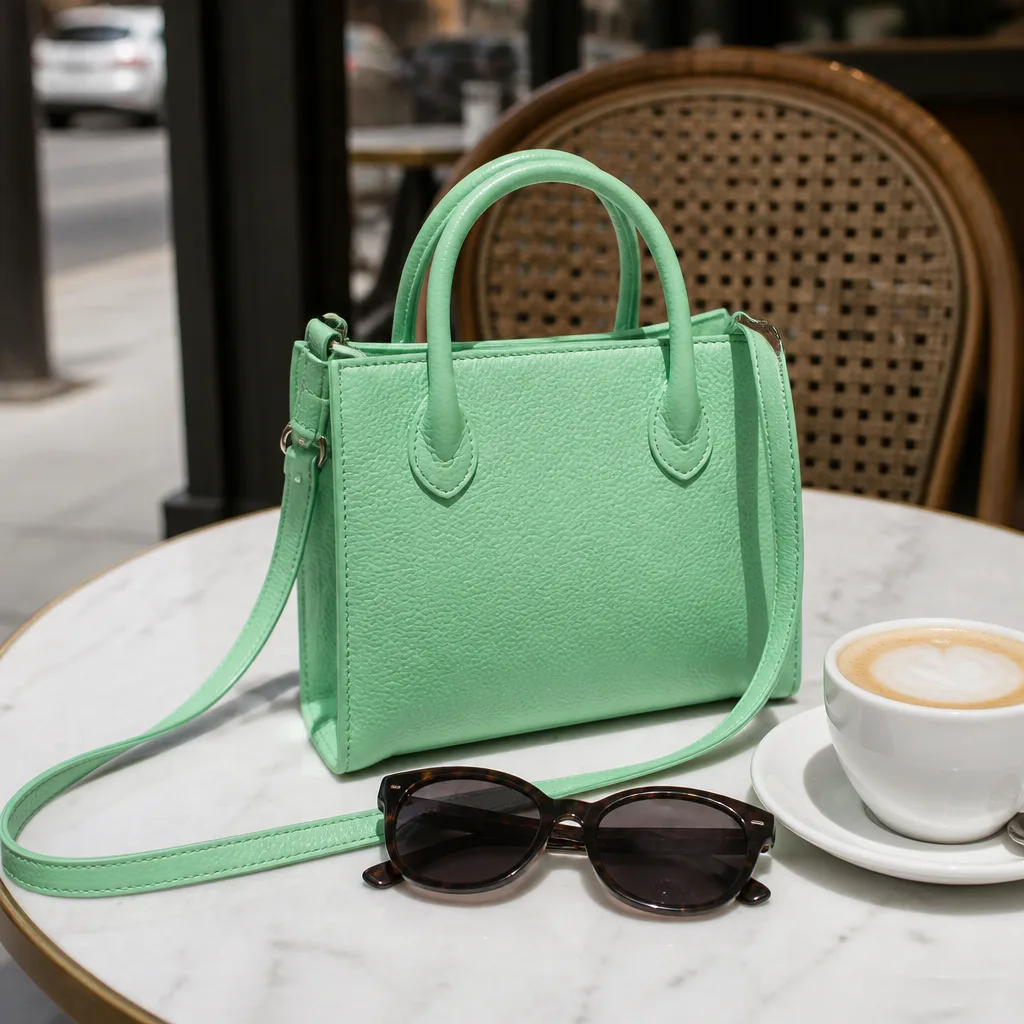 Mint Green Tote Bag — A bag only earns its place in daily rotation if it is small enough to grab without thinking and colourful enough to notice from across a