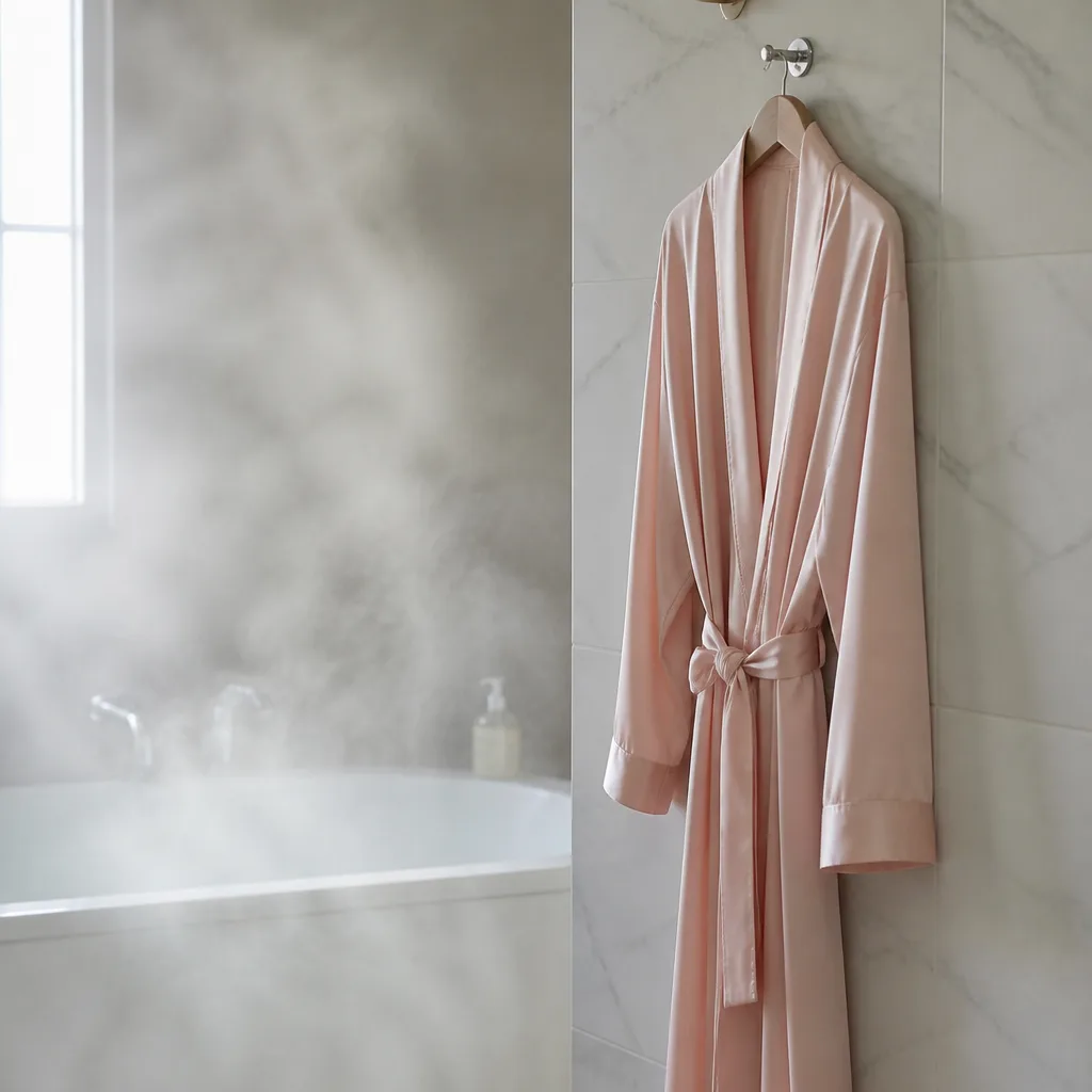 Silk Robe — The robe is the piece most loungewear gifts forget, and it is often the one she actually reaches for first, over coffee, before the shower, in the