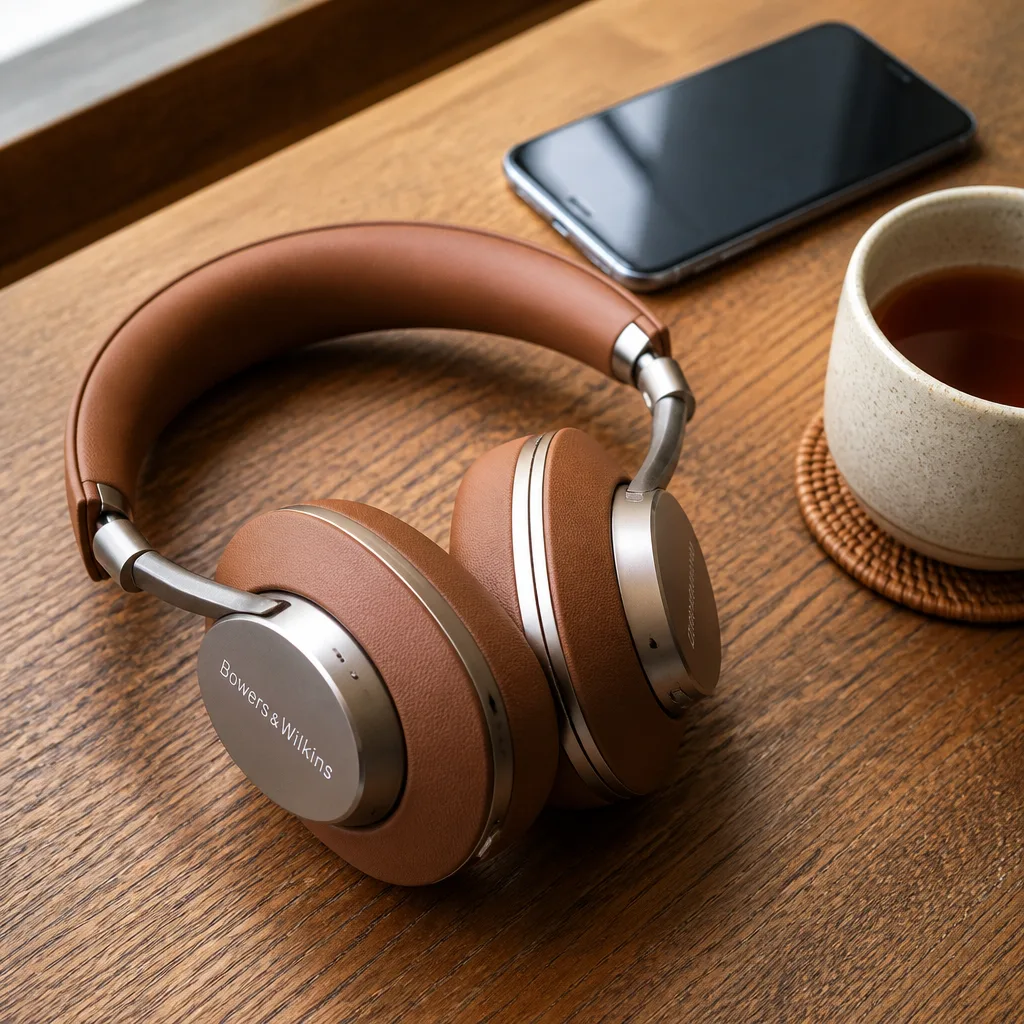 Wireless Headphones — For a wife who disappears into a podcast on every commute or long flight, premium over-ear wireless headphones with a leather finish and