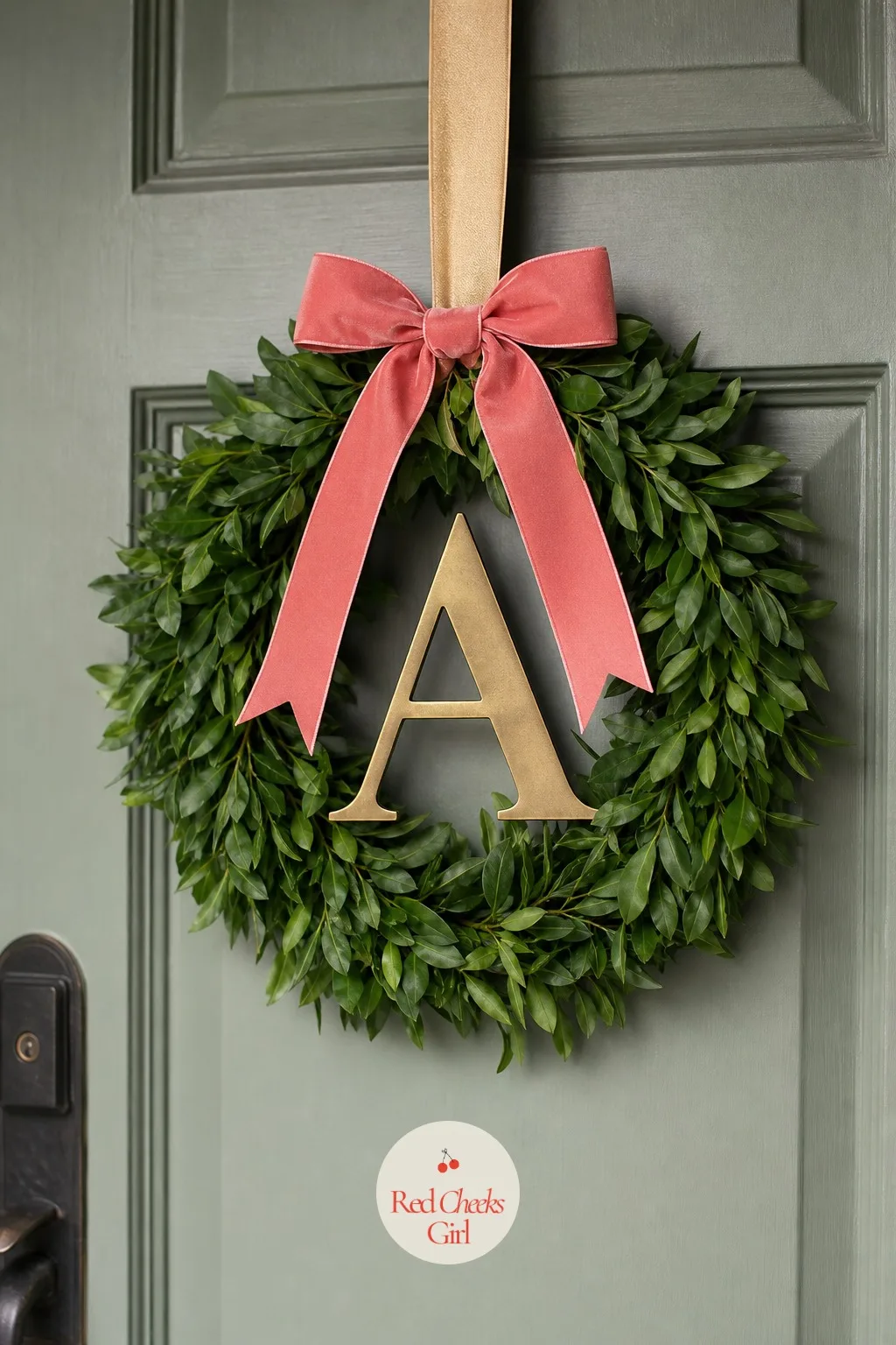 Monogram Initial Wreath — Something that still belongs to the house after the fourteenth comes and goes. Valentine wreath