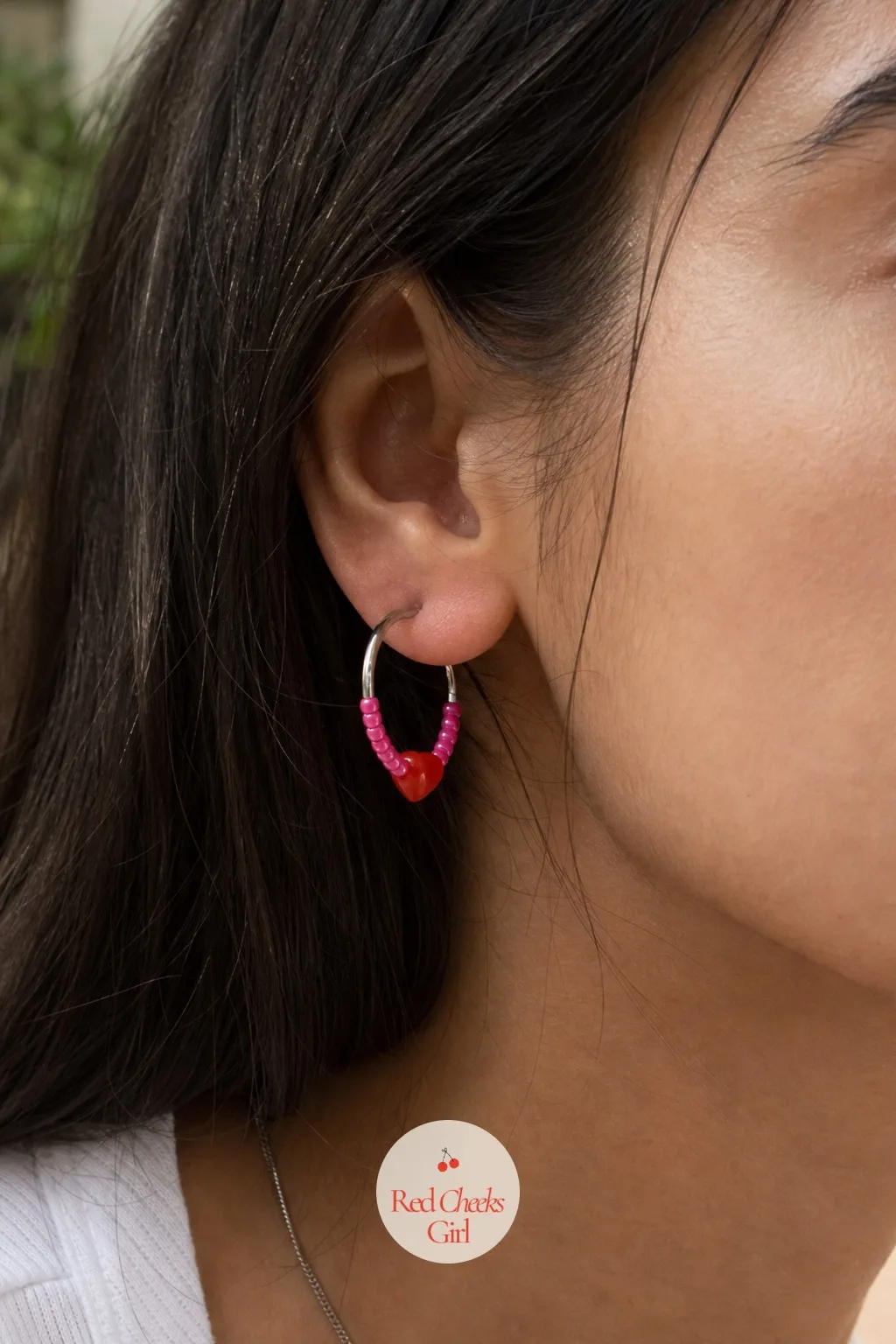 Beaded Heart Charm Hoop Earrings — Plain hoops are everywhere, which is exactly the problem. Valentines diy crafts to sell