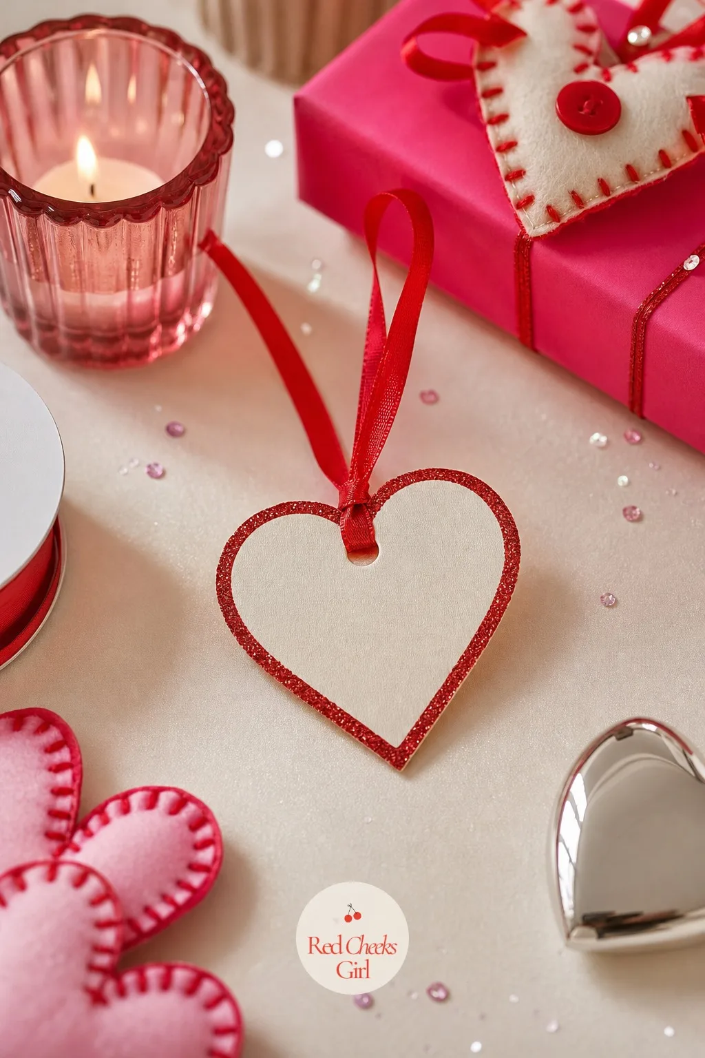 Heart Ribbon Gift Tags — A plain paper tag disappears the moment it is tied onto something larger. Valentines diy crafts to sell