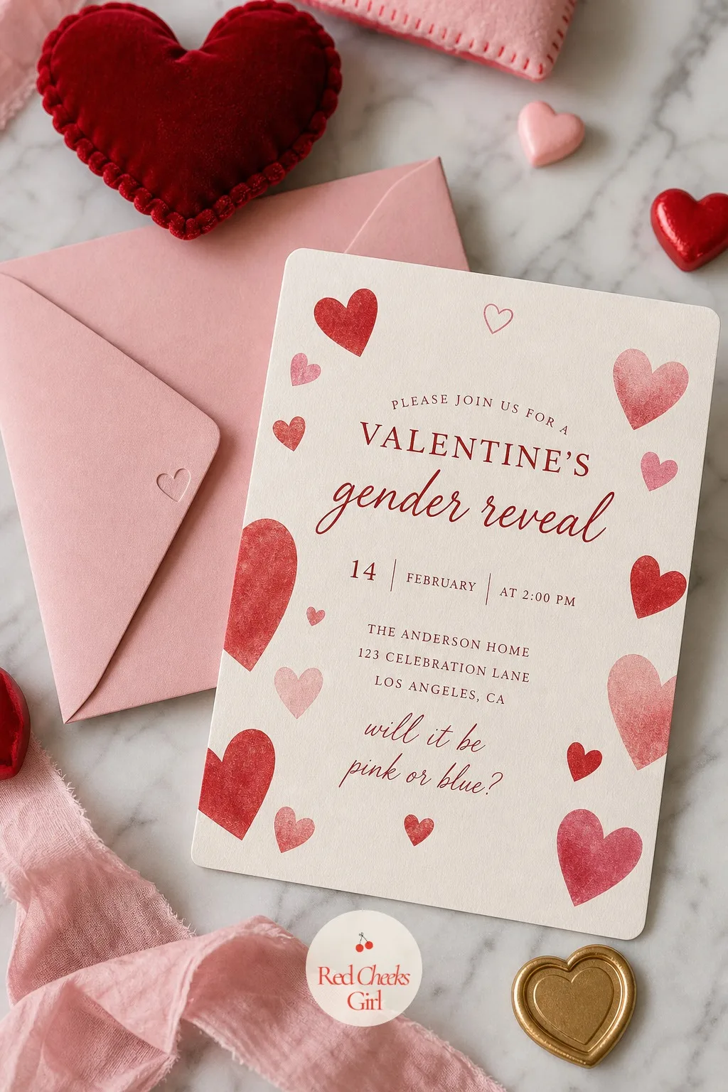 Invitation — Before the balloons, the cake or the sign, there is one card that sets the whole tone, and it is worth getting right first. Valentines gender