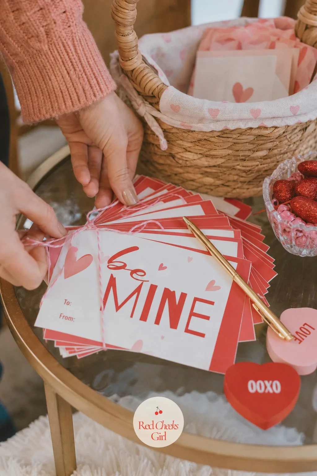 Valentine Cards For Guests — Give guests something to open that is not food, a small card waiting at each place setting does that without any extra setup on