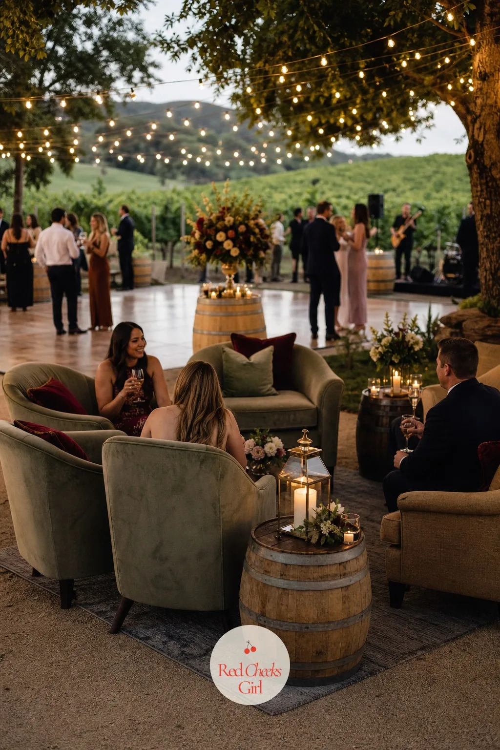 The Dance Floor Lounge Corner — At the edge of the dance floor, where the music is close but the crowd thins out, a small seating corner gives older guests and
