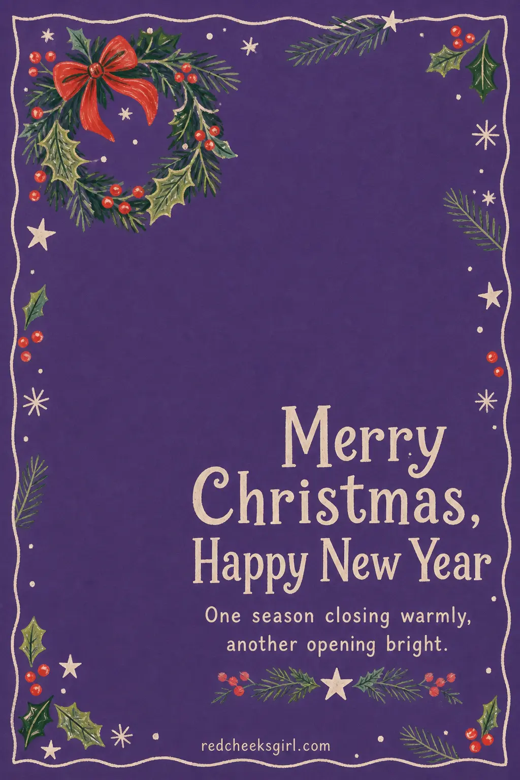 The Closing-One-Season Card printable sheet — For the cards that go out late, after the twenty fifth, to the people you still want to hear from before the year