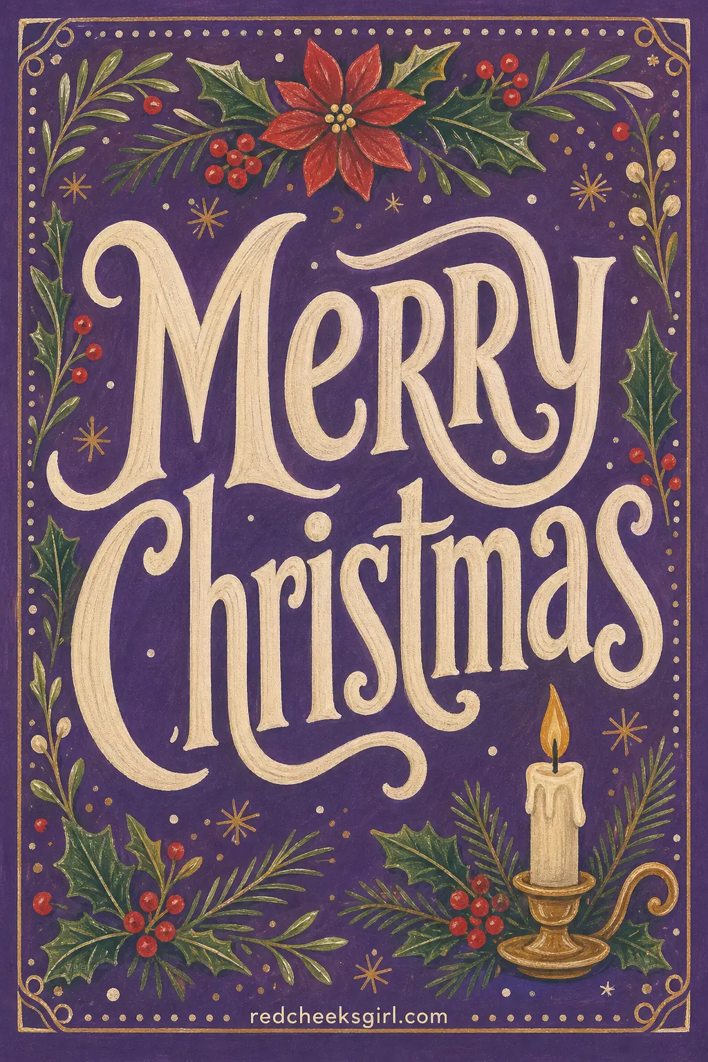 The One Word Card printable sheet — For the ten minute wrap-up card, no inside message needed, just a word that does the whole job. Vintage christmas cards