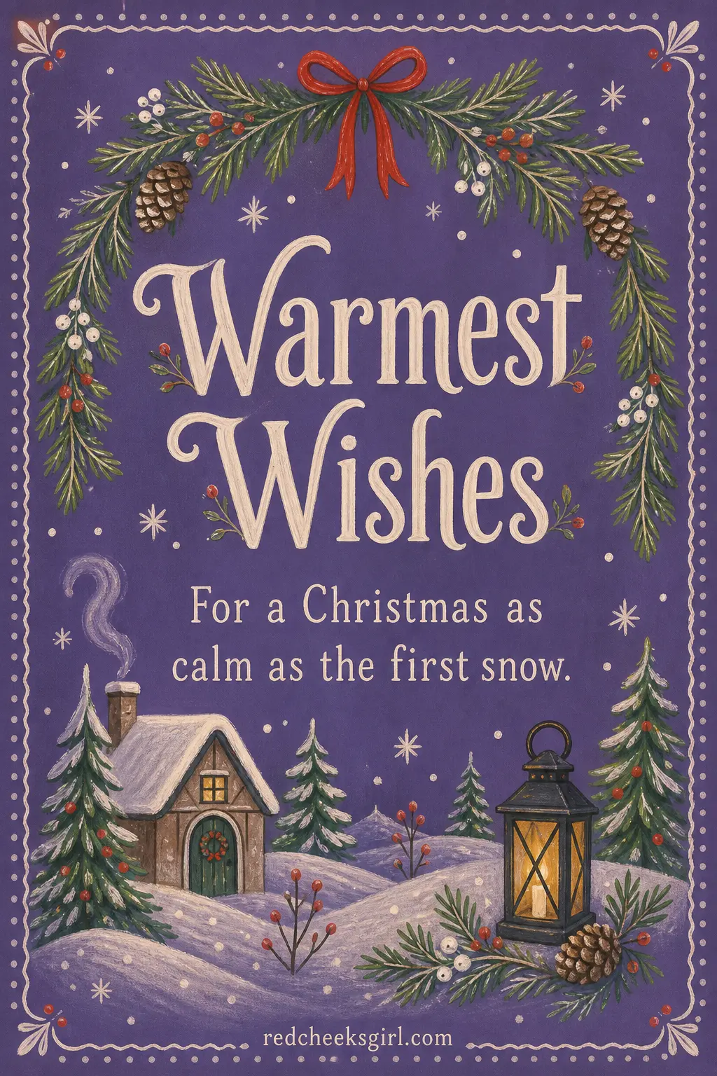 The Warmest Wishes Card printable sheet — For coworkers, clients, the people where a bit of formality is still the kinder choice. Vintage christmas cards