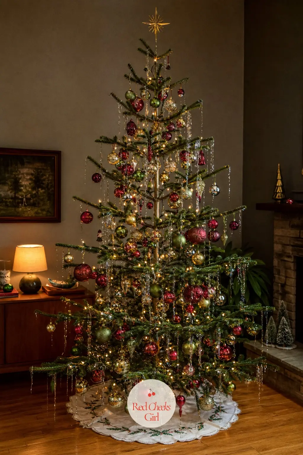 The Tree, Sparse on Purpose and Dressed in Shiny Brite — A vintage tree starts with gaps. Vintage christmas decor ideas