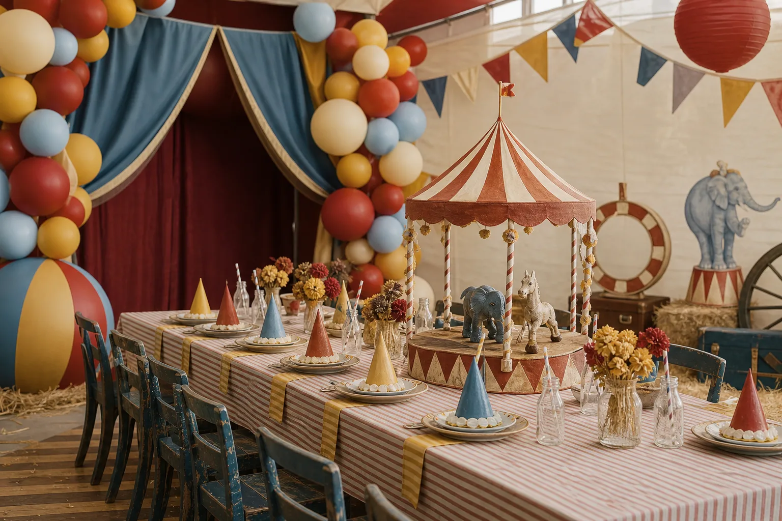 22 Vintage Circus First Birthday Ideas for a Little One's Big Top Debut