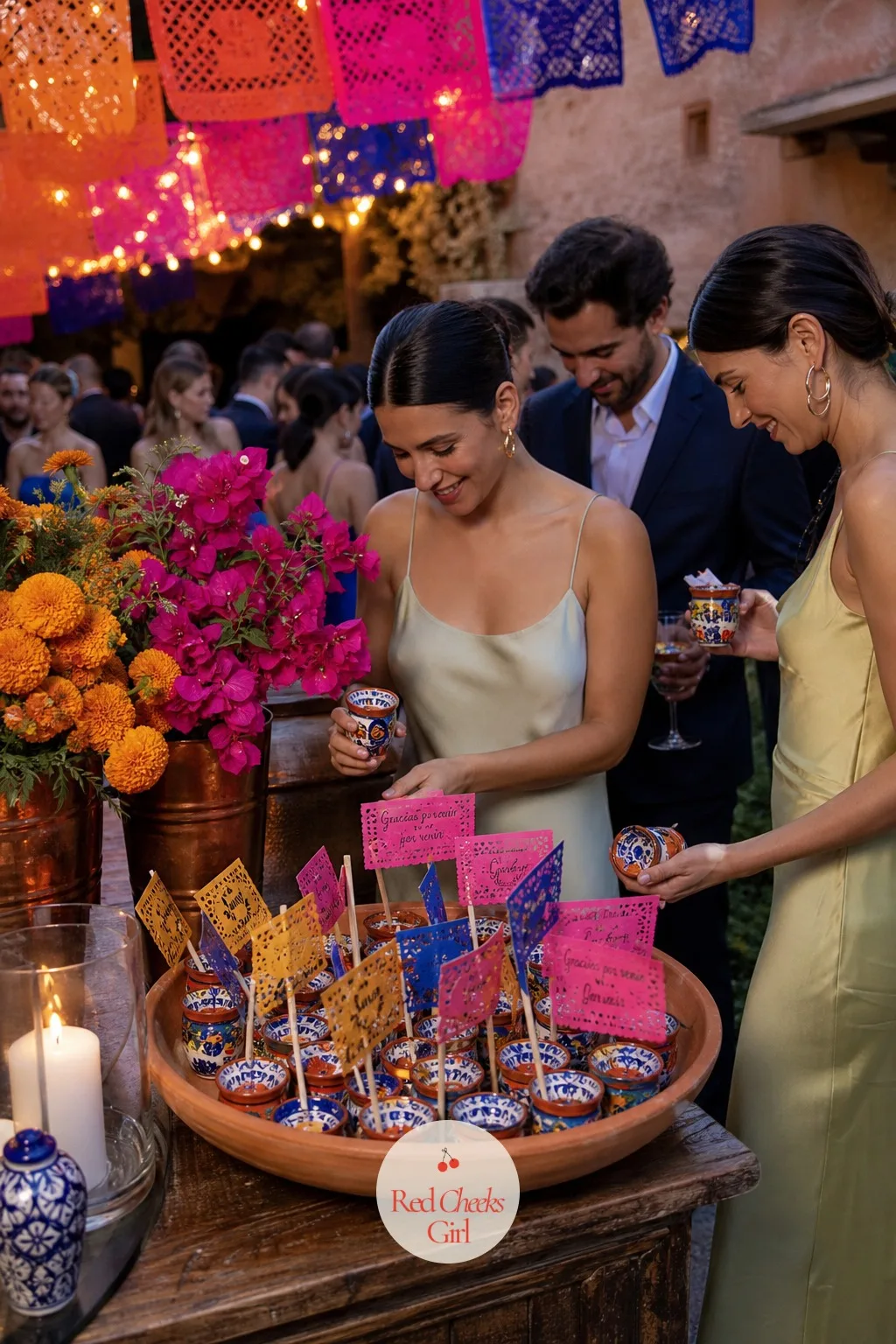 Talavera Mini Pots as Favors — A favor that just sits on a shelf afterward is wasted money. Vintage mexican wedding