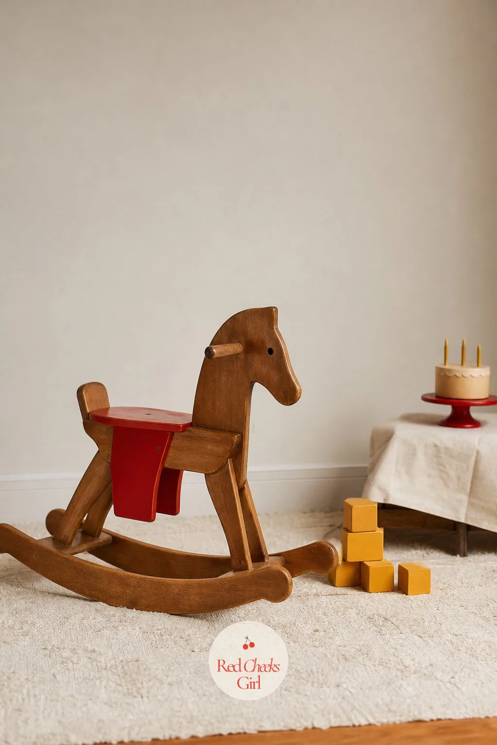 Photo Spot With a Rocking Horse — A rocking horse does not need a backdrop sign behind it, it is the whole photograph on its own. Vintage toy birthday party