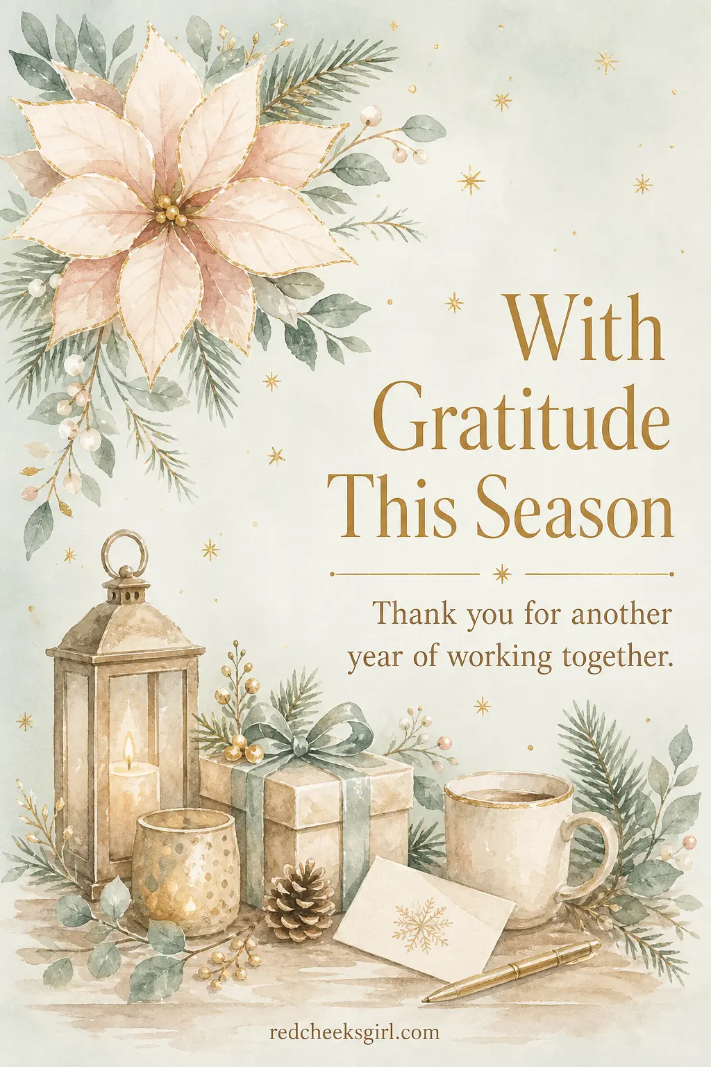 The Client Thank You printable sheet — For the business relationship that is genuinely worth keeping warm, sent instead of a generic branded card nobody