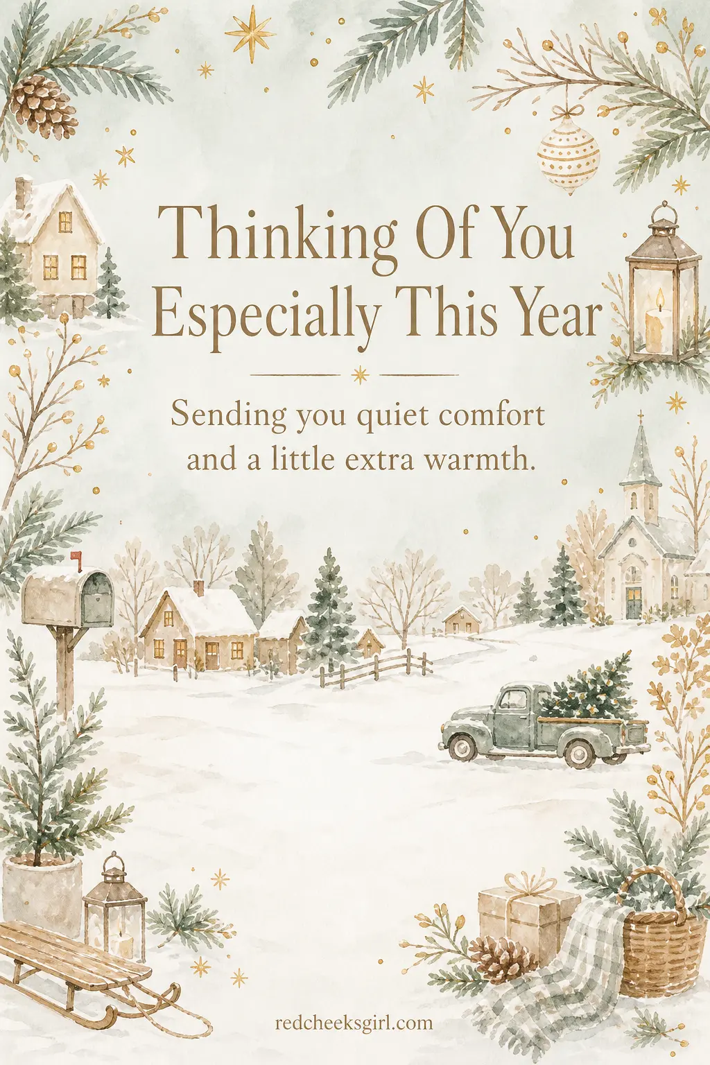 The First Christmas Without Them printable sheet — For the friend or relative facing a first holiday after a loss, when the usual cheerful wording lands wrong.