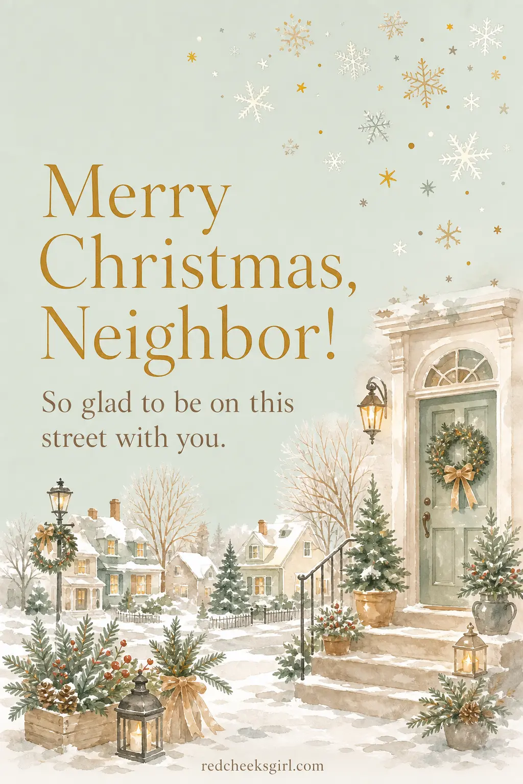 The Neighbor Drop-By Card printable sheet — For the street you actually know by name, taped to a plate of cookies or slipped through a letterbox on the way