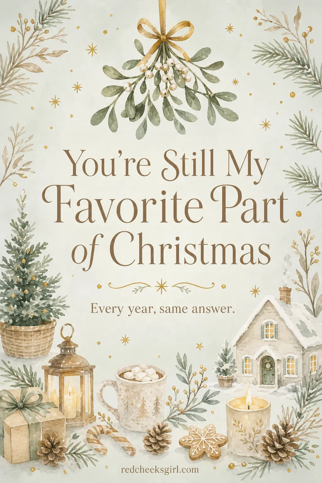 The One For Your Person printable sheet — For whoever you actually share Christmas morning with, propped against their coffee cup rather than mailed anywhere.