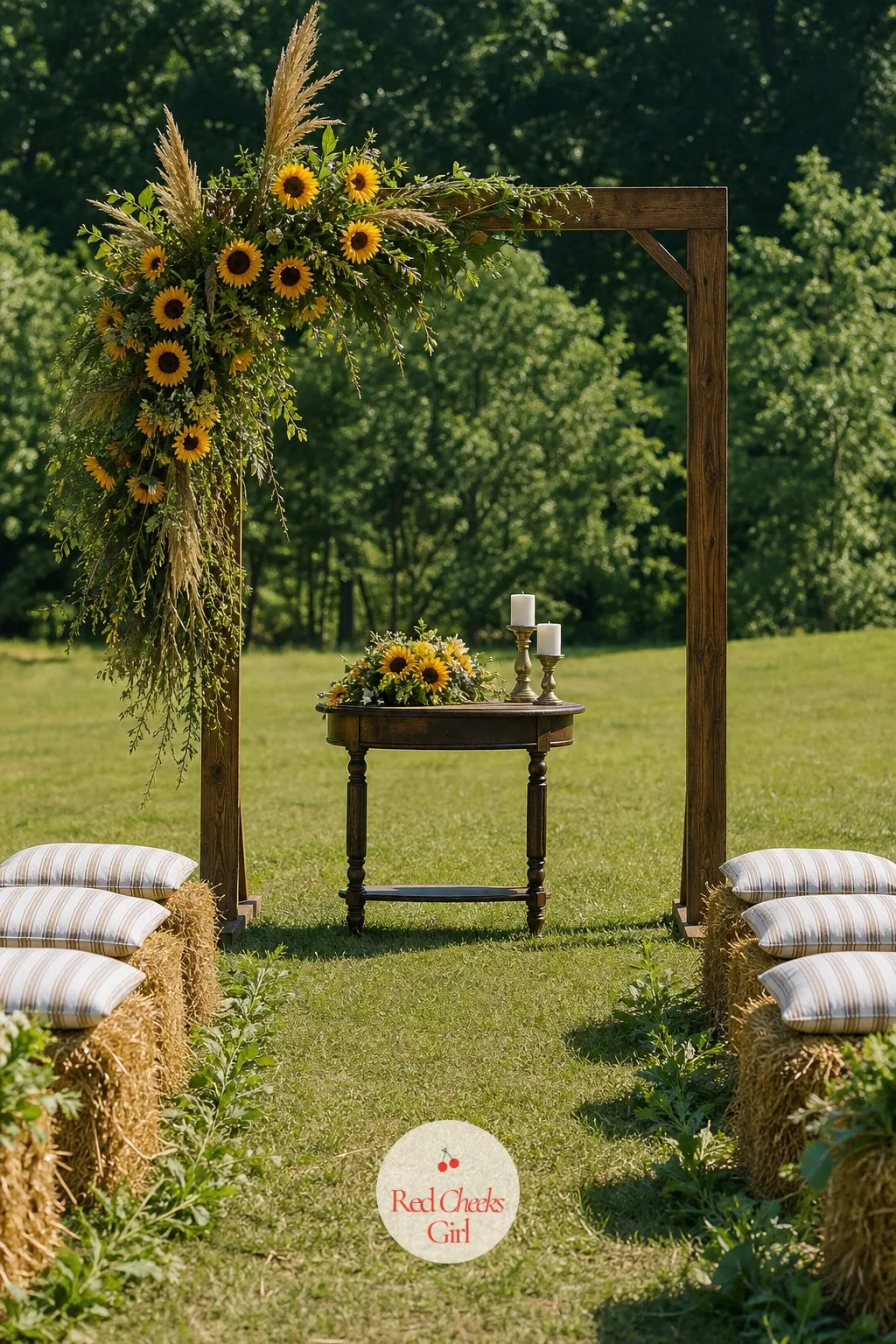 Sunflowers for Summer — A summer ceremony doesn't need to apologize for being bright, and sunflowers are the one bloom that looks right under full midday sun